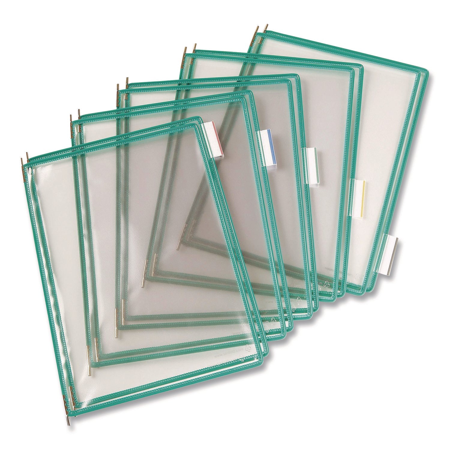 djois® by Tarifold Pivoting Pockets, 1 Section, Green, 10/Pack - Bloom Skins
