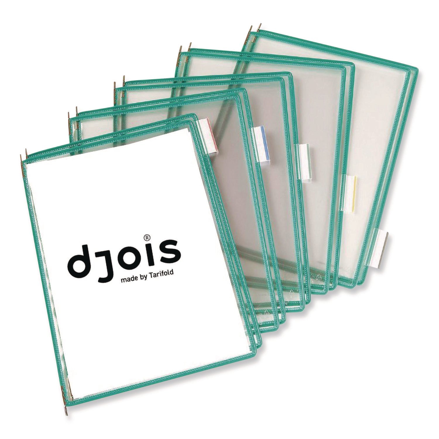djois® by Tarifold Pivoting Pockets, 1 Section, Green, 10/Pack - Bloom Skins