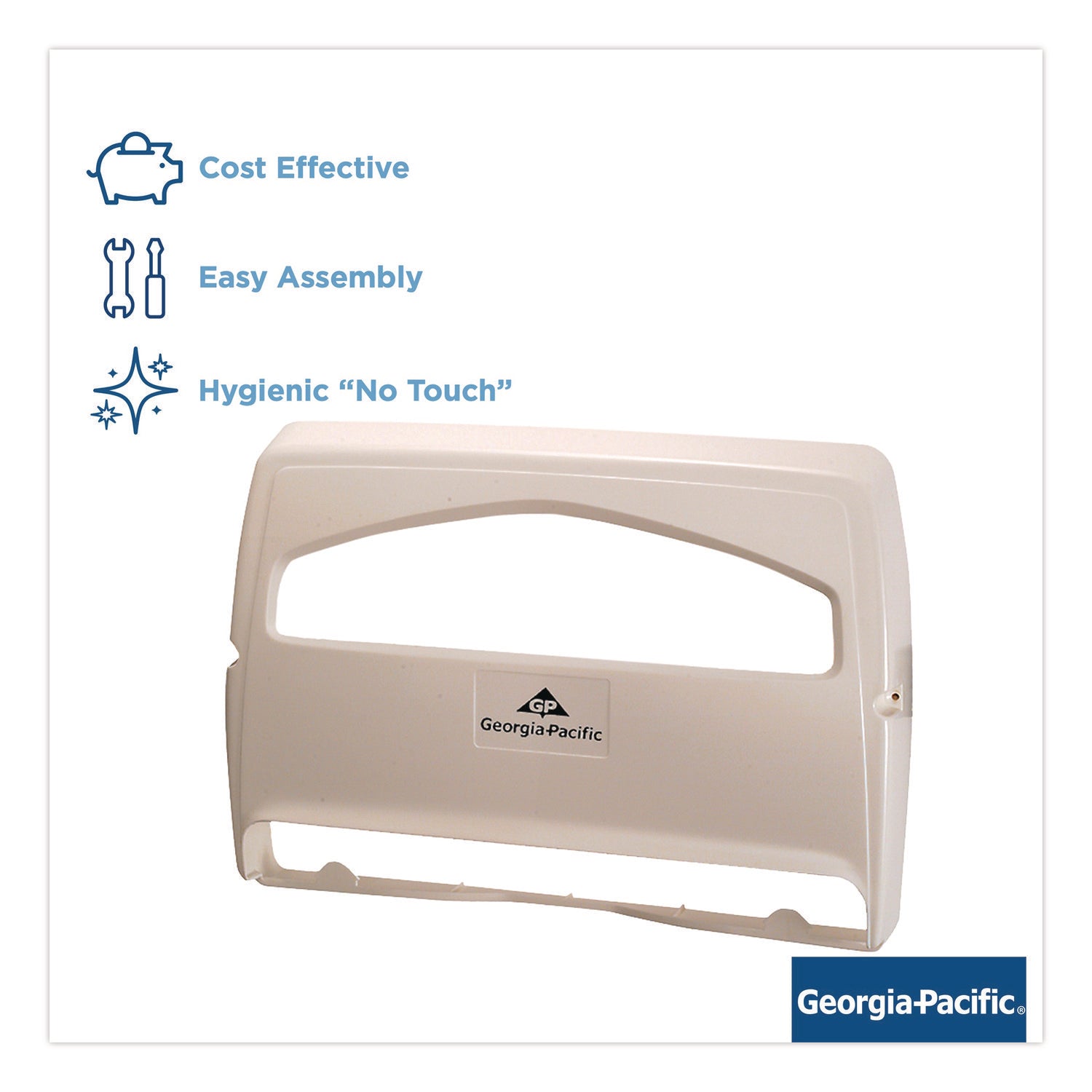 Georgia Pacific® Professional Safe-T-Gard Toilet Seat Cover Dispenser, 16.37 x 2.5 x 11.75, White, 10/Carton