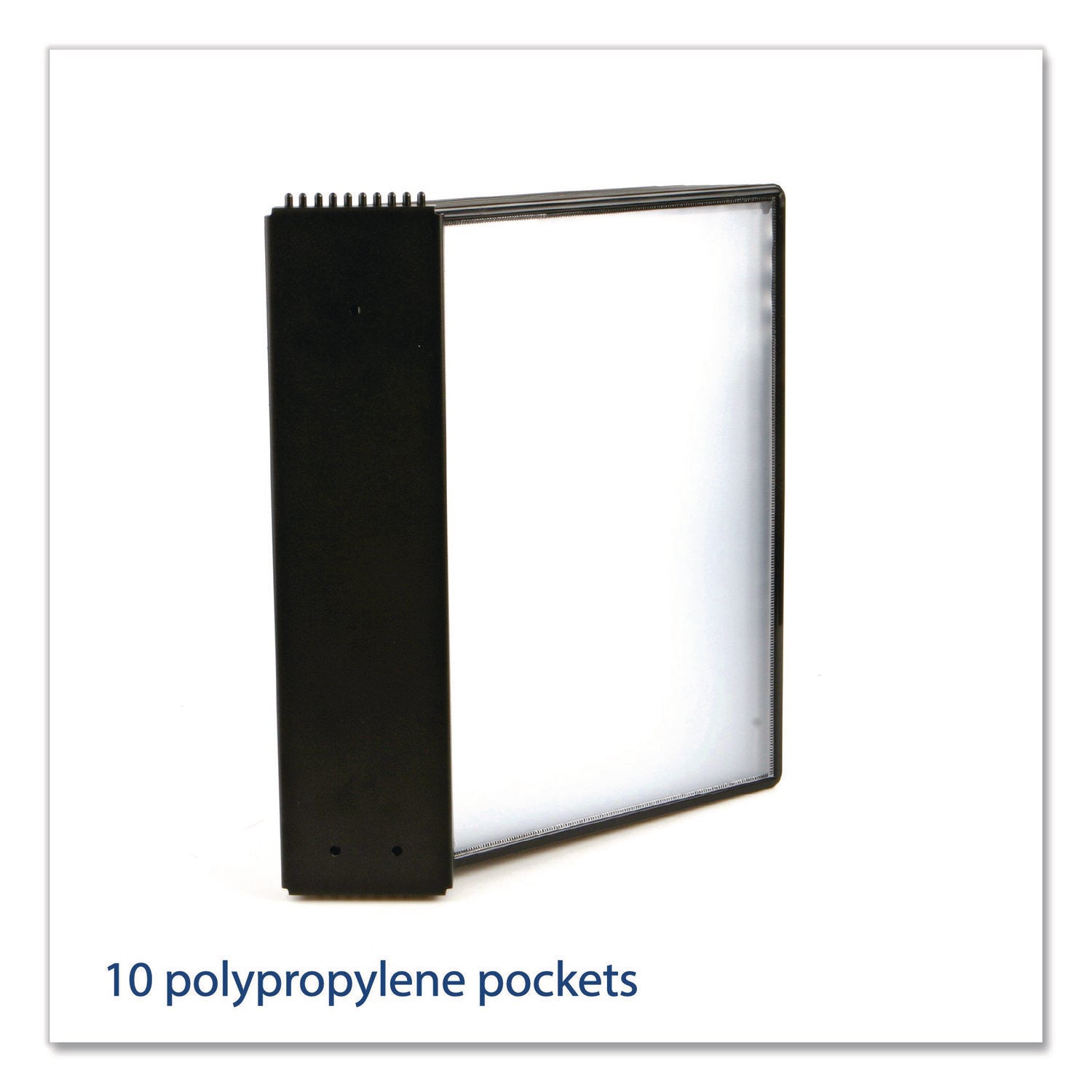 djois® by Tarifold Easy-Load Wall Display Unit, 10 Panels with Black Borders, Black Base - Bloom Skins