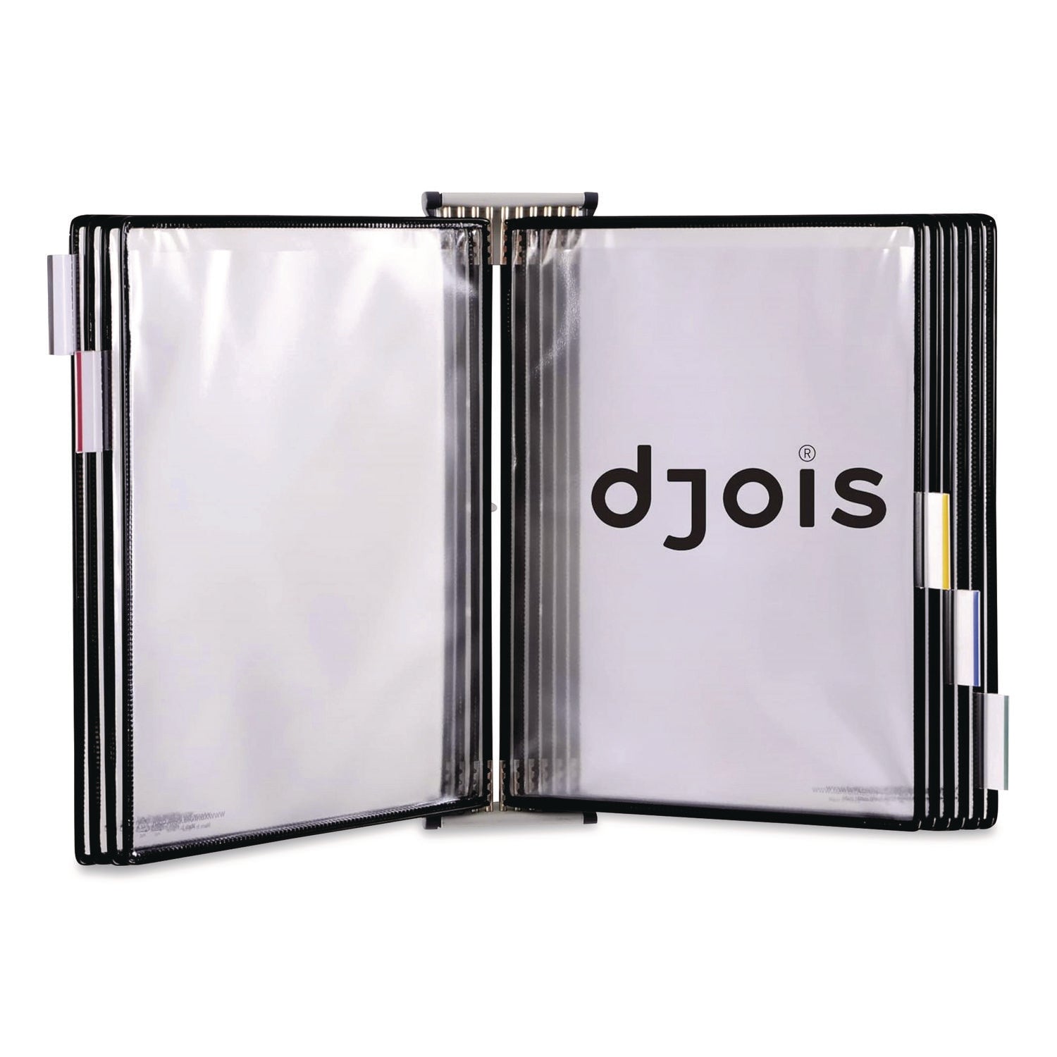 djois® by Tarifold Wall Unit Reference Starter Set, 10 Panels with Black Borders, White Base - Bloom Skins