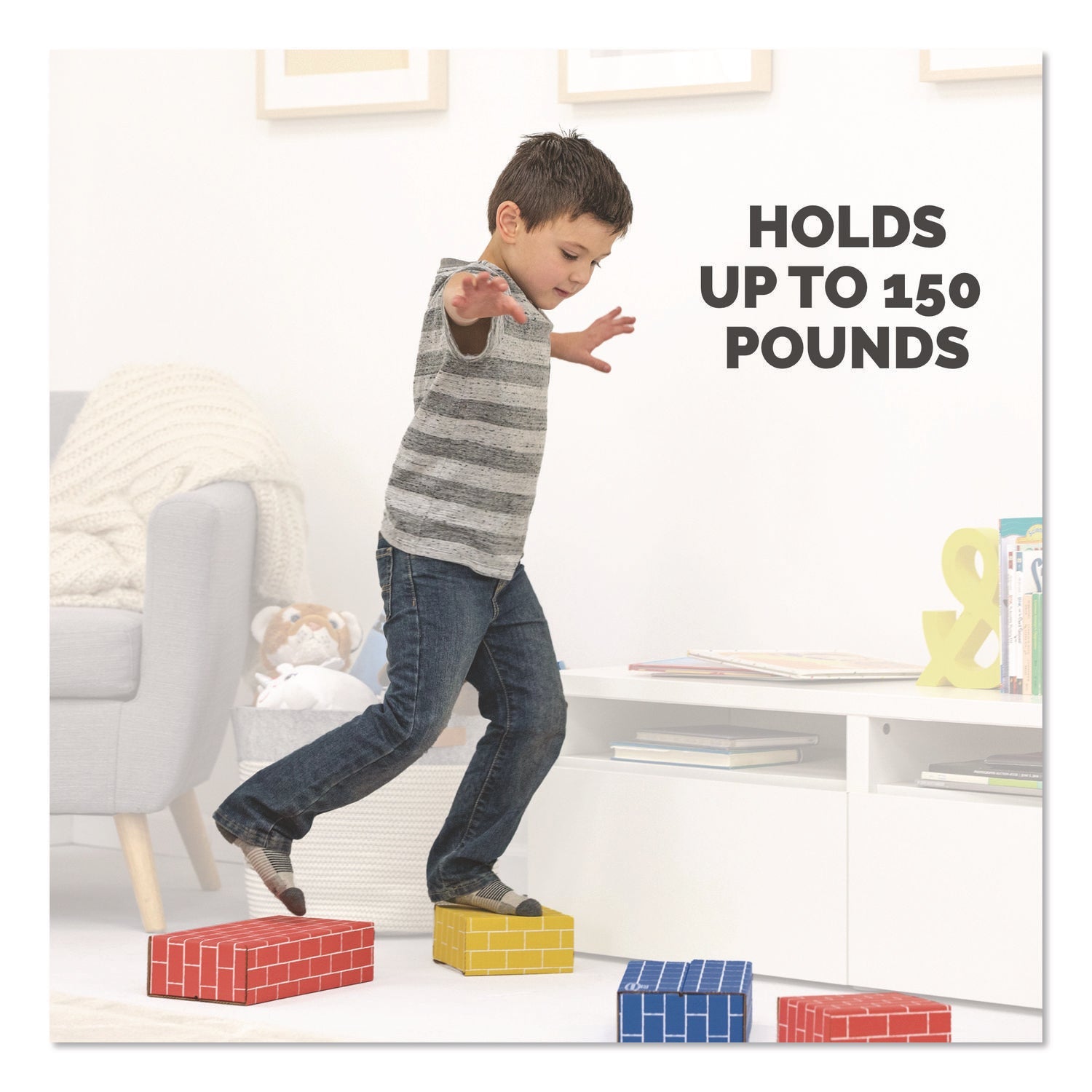 Bankers Box® At Play Cardboard Building Block, Corrugated Board, Assorted, 40/Pack - Bloom Skins