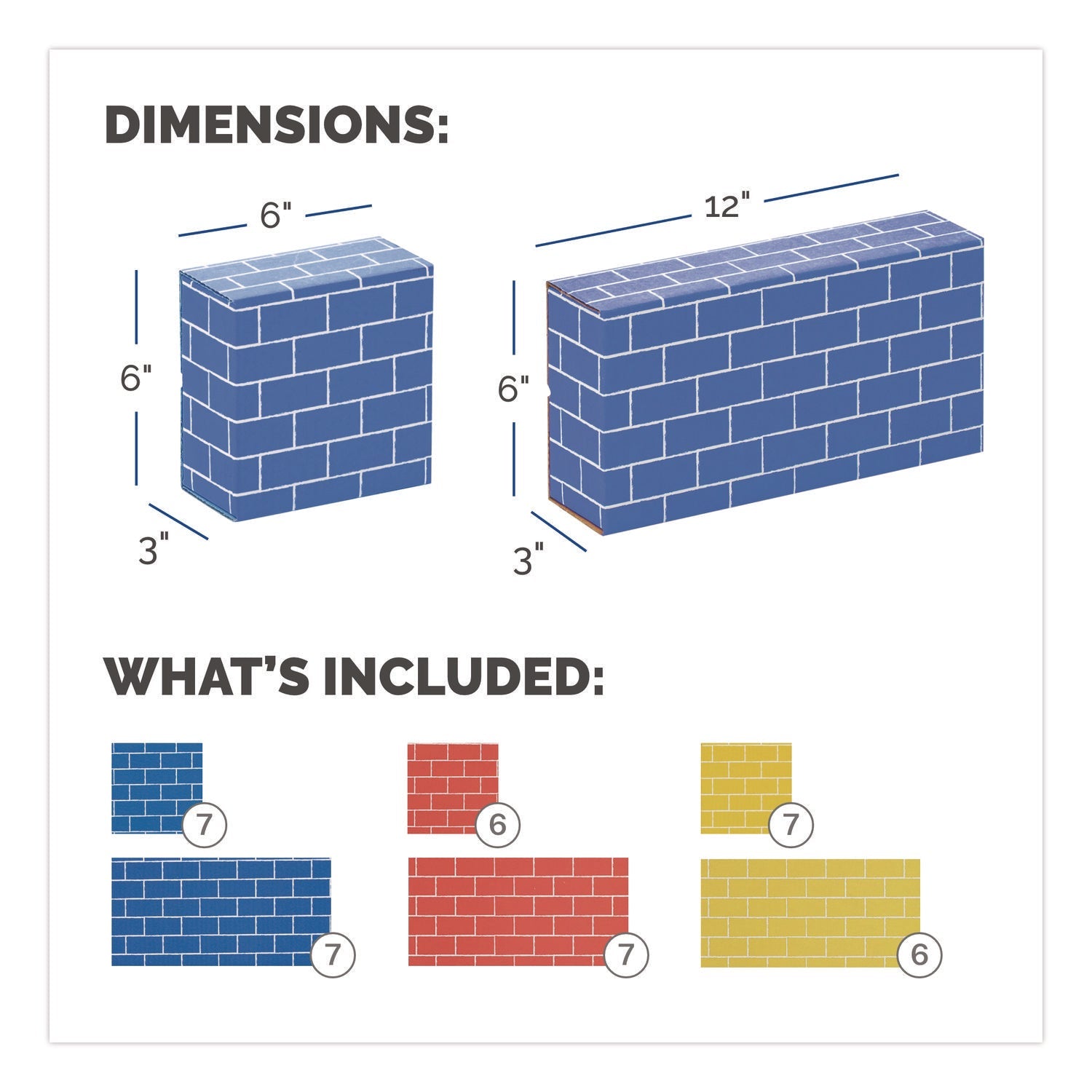 Bankers Box® At Play Cardboard Building Block, Corrugated Board, Assorted, 40/Pack - Bloom Skins