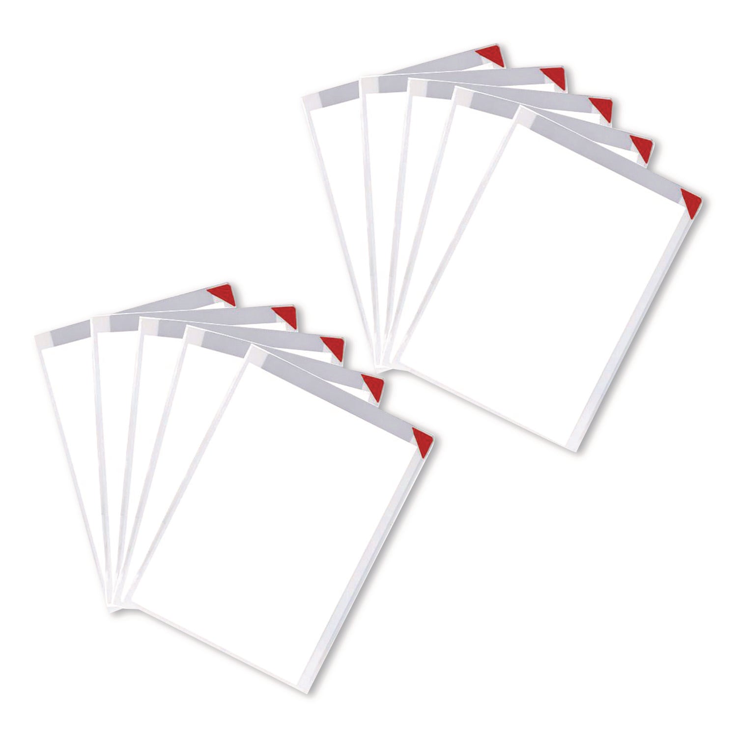 djois® by Tarifold Easy Clic Sub-Zero Signage Pocket, 8.5 x 11 Insert, Clear Frame, 10/Pack - Bloom Skins