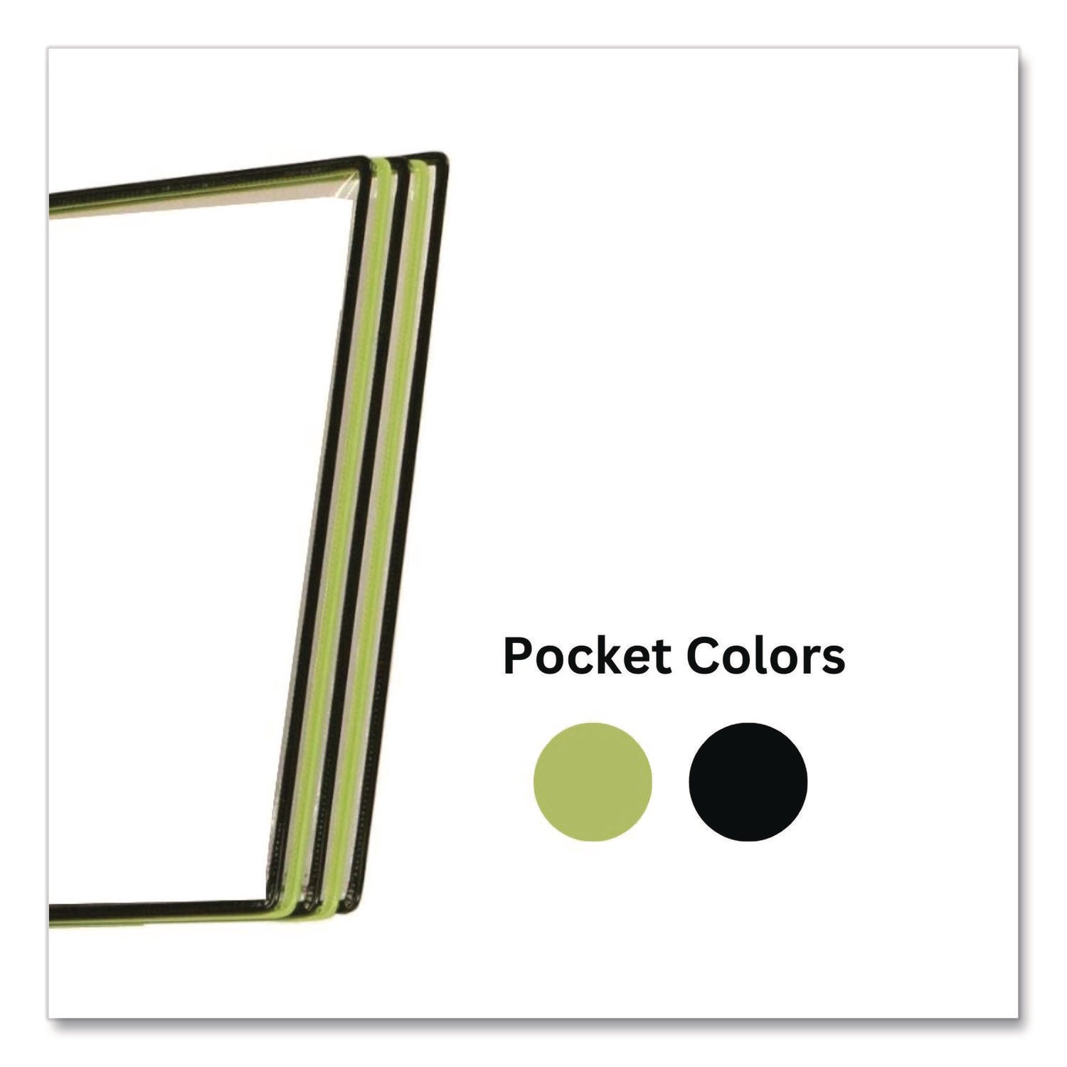 djois® by Tarifold Black Line Wall Reference System, 10 Panels with Black, Green Borders, Black Base - Bloom Skins