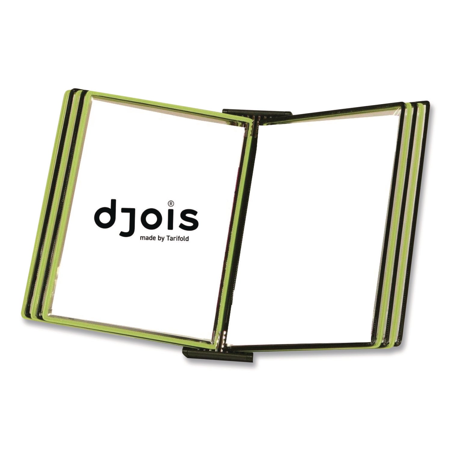 djois® by Tarifold Black Line Wall Reference System, 10 Panels with Black, Green Borders, Black Base - Bloom Skins