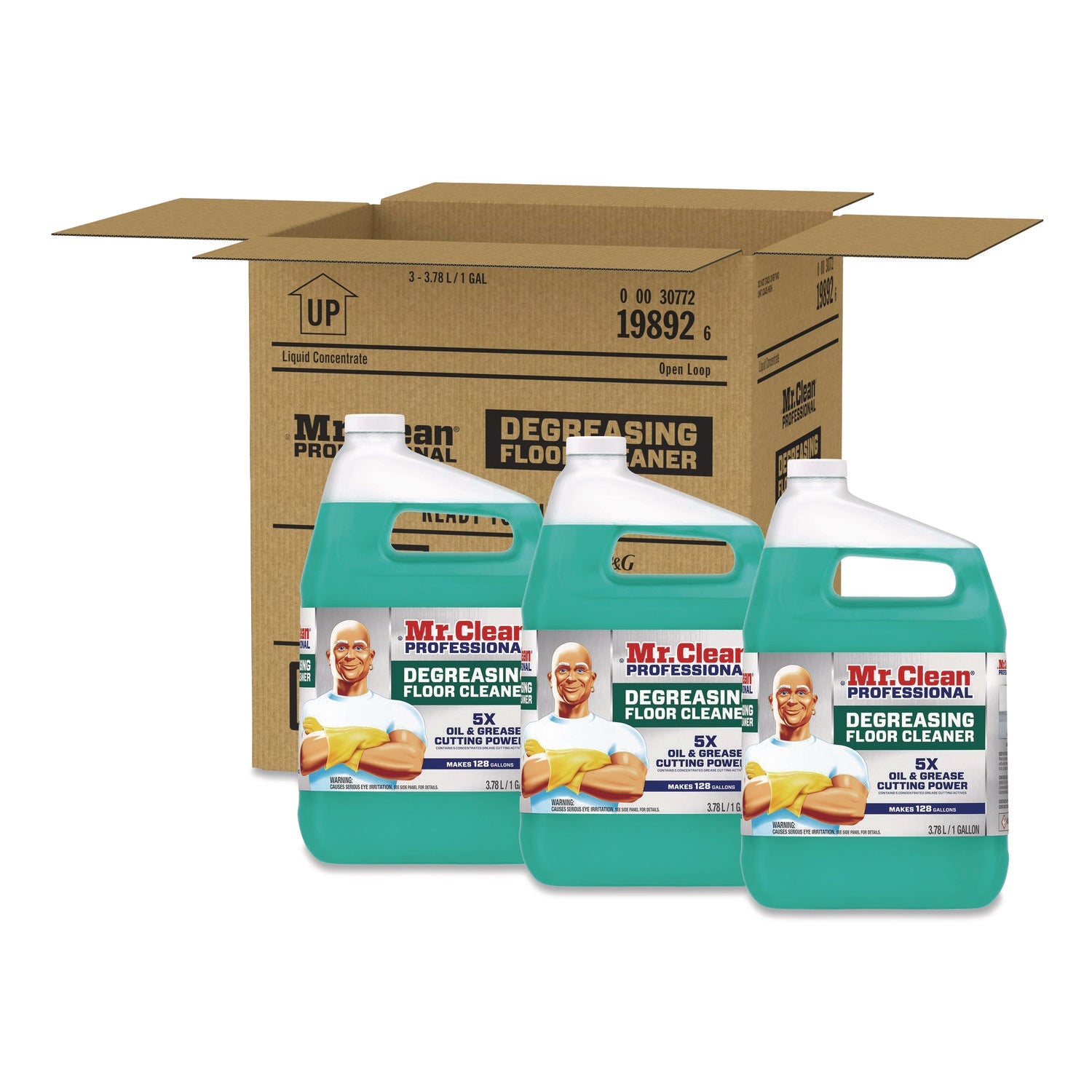 Mr. Clean® Professional Degreasing Floor Cleaner, 1 gal Bottle, 3/Carton