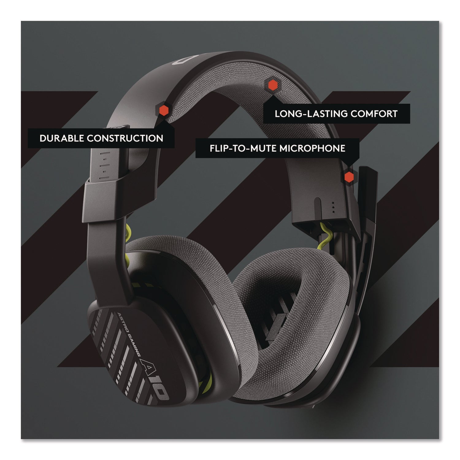 Logitech® Astro A10 Over-the Ear Gaming Headset with Mic for Playstation, Black