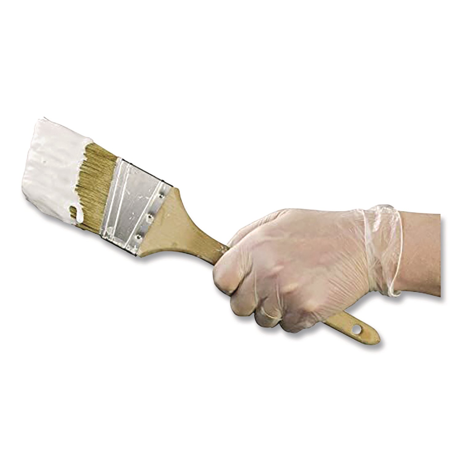 X3® by AMMEX® Industrial Vinyl Gloves, Small, Clear, 100/Box