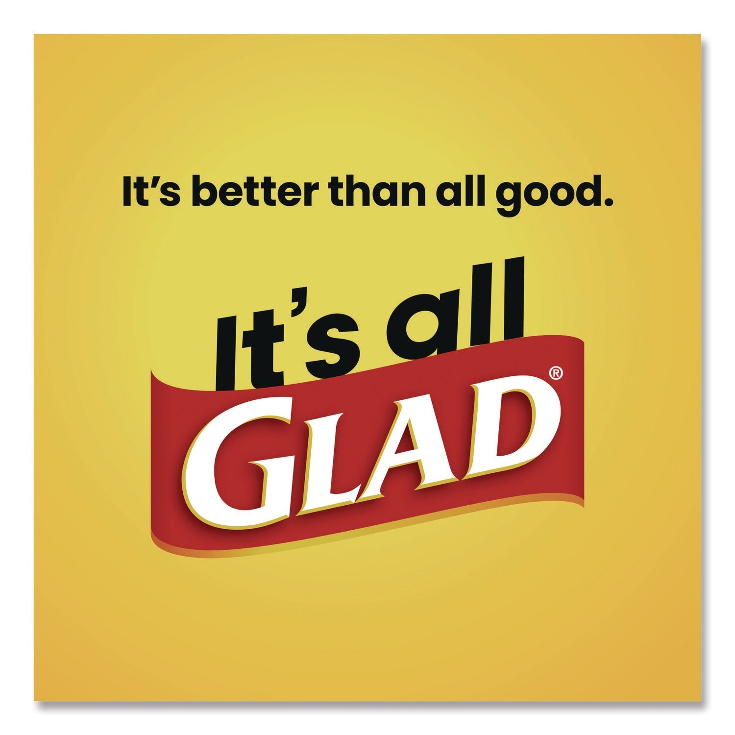 Glad® Large Quick-Tie Trash Bags, Lawn and Leaf, 39 gal, 0.95 mil, 32.5 x 41, Black, 12 Bags/Box