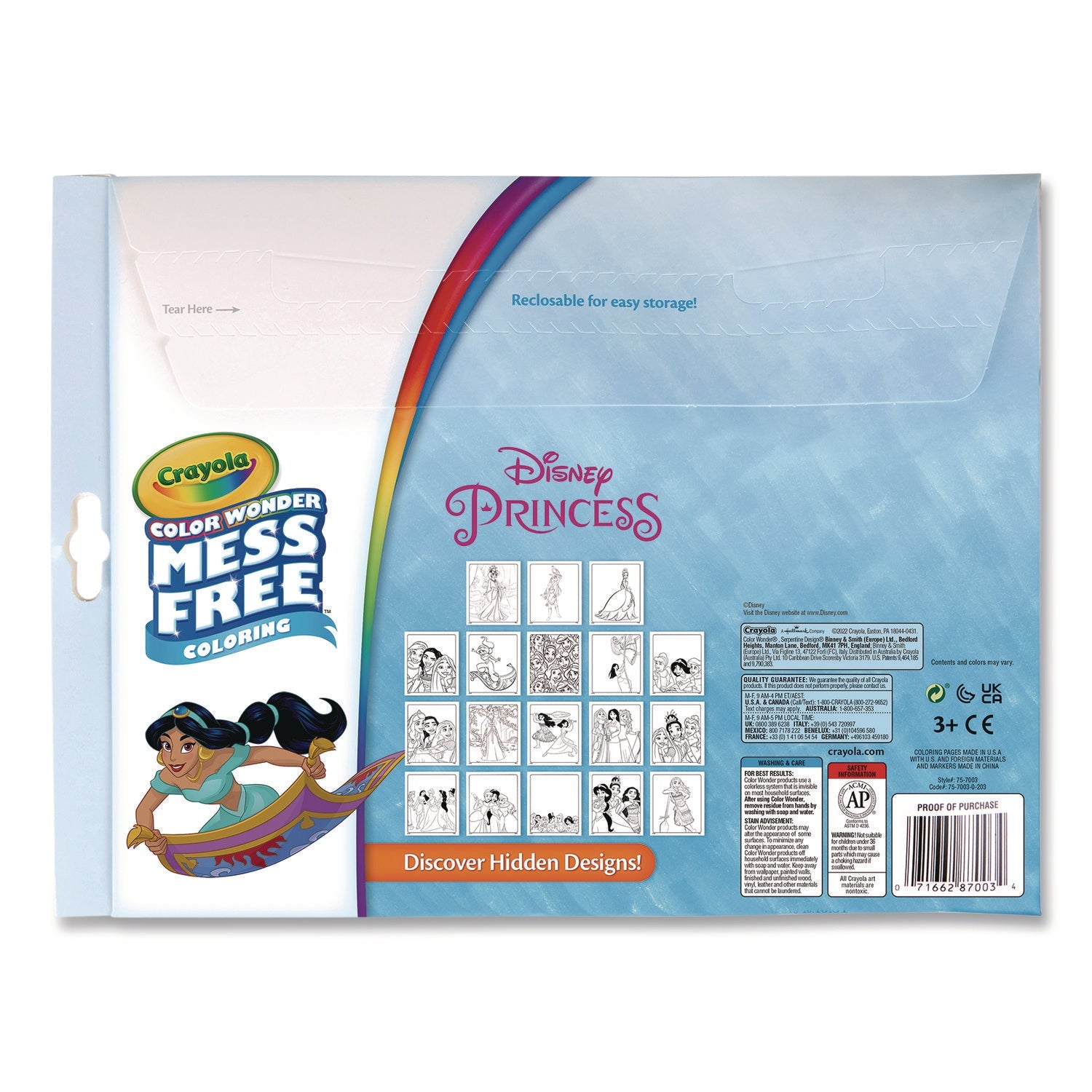 Crayola® Disney Princess Color Wonder Kit, (18) Coloring Pages and (5) Markers