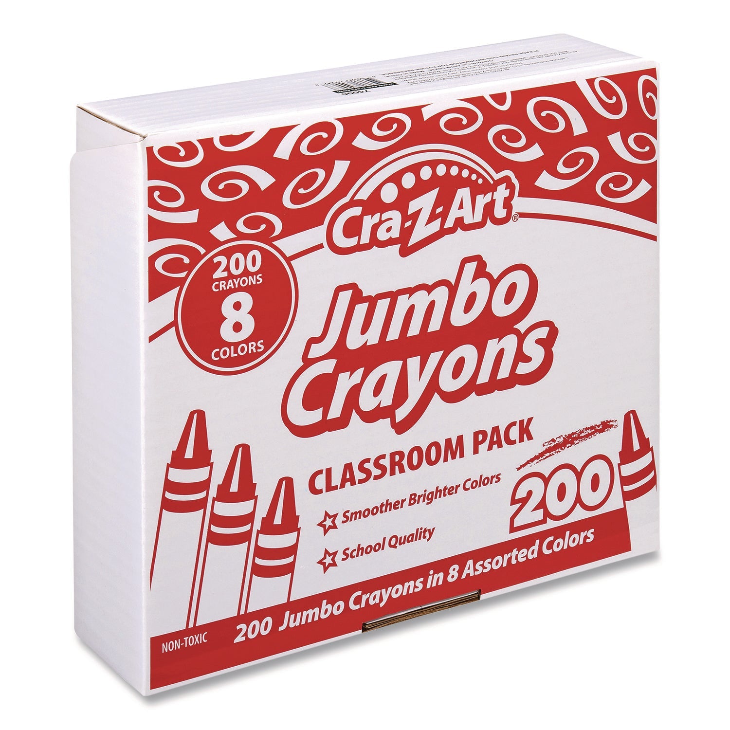Cra-Z-Art® Jumbo Crayons, 8 Assorted Colors, 200/Pack