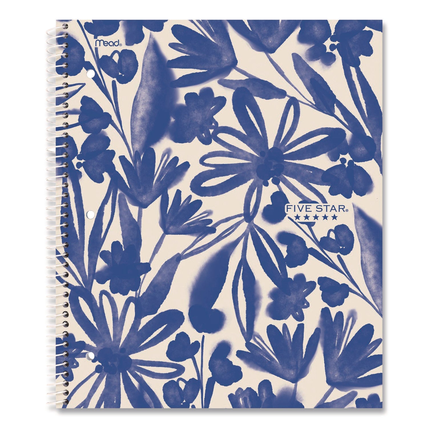 Five Star® Soft Pedals Spiral Notebook, 1-Subject, Medium/College Rule, Assorted Cover Colors, (80) 11 x 8.5 Sheets, 2/Pack - Bloom Skins