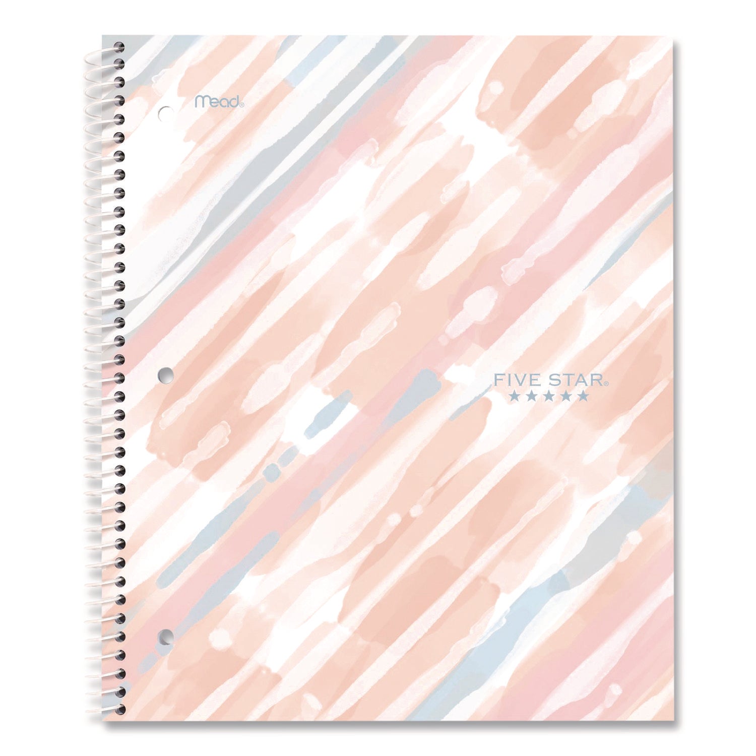 Five Star® Brushy Moves Spiral Notebook, 1-Subject, Medium/College Rule, Assorted Cover Colors, (80) 11 x 8.5 Sheets, 2/Pack - Bloom Skins