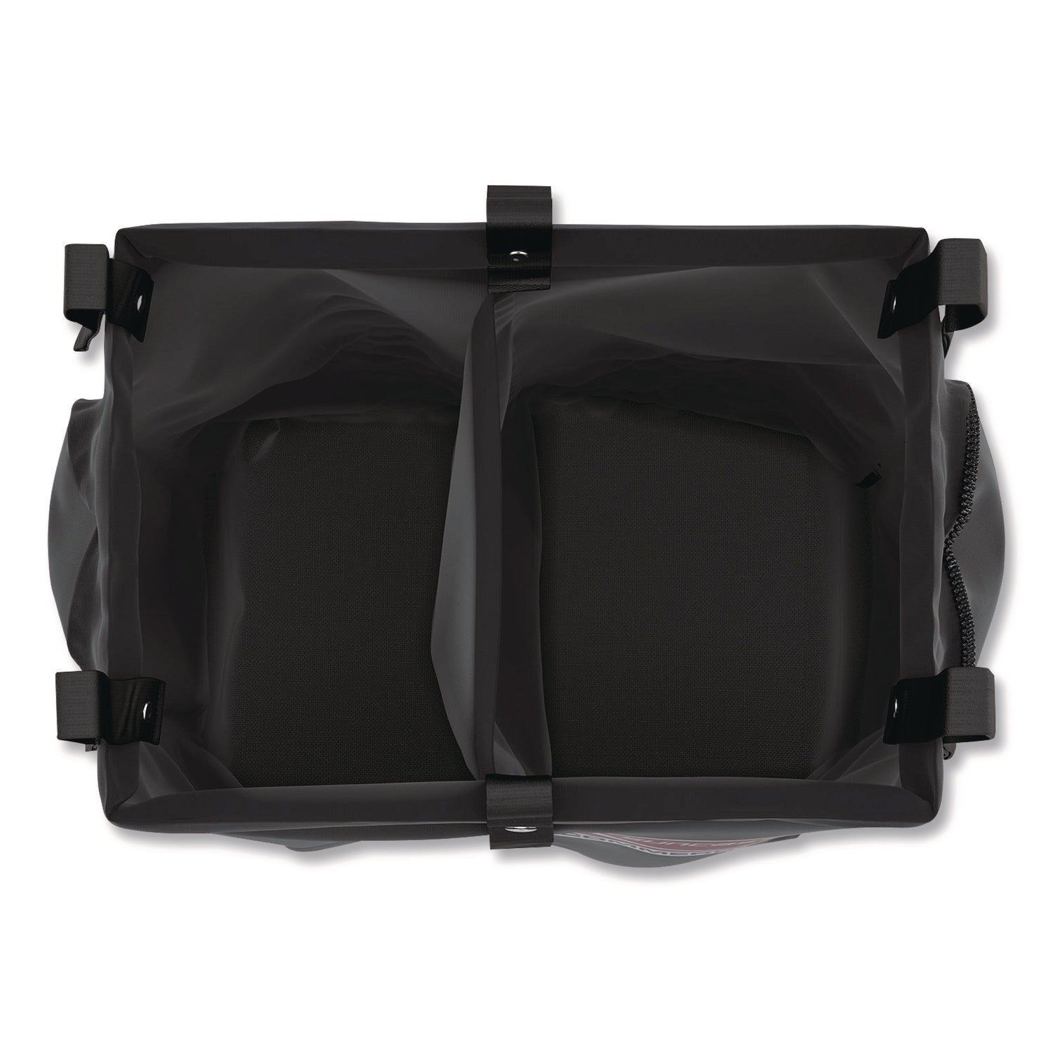 Suncast Commercial® Divided Bag for Suncast Commercial Full-Size and Compact-Size Housekeeping Carts, 25.4 gal, 15.6" x 12.52" x 29.95", Black - Bloom Skins