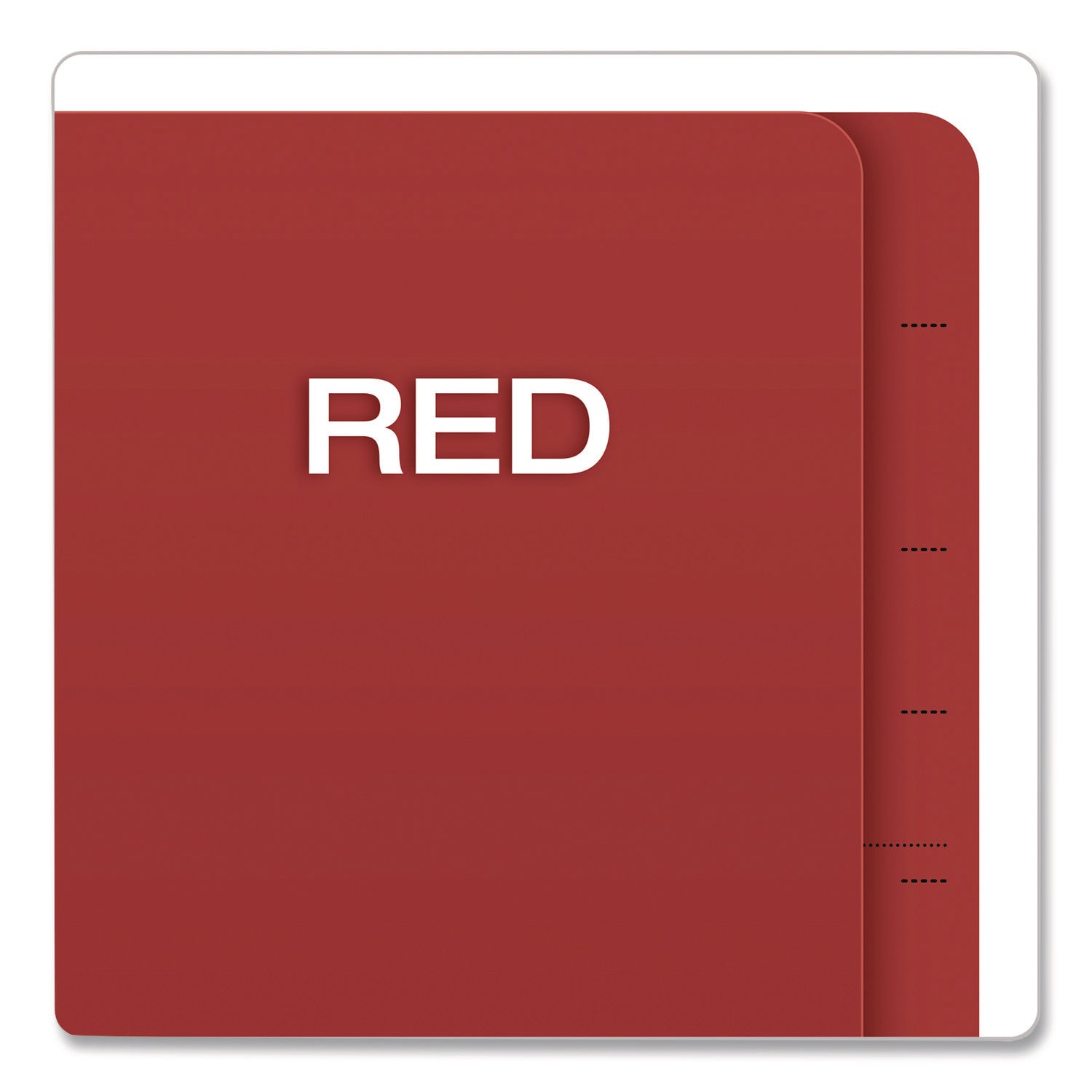Pendaflex® Colored Pressboard End Tab Classification Folders, 1.75" Expansion, 1 Divider, 4 Fasteners, Letter Size, Red Exterior, 10/Box