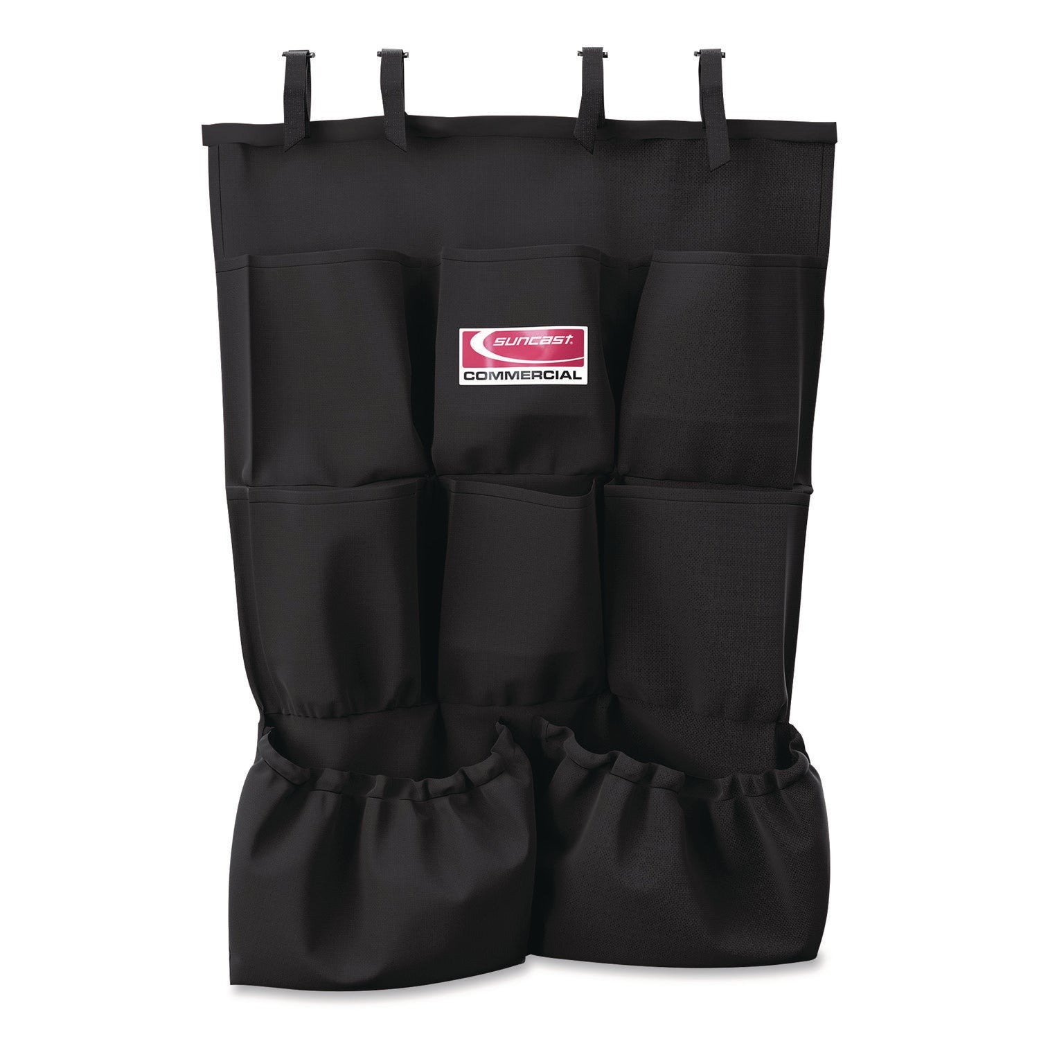 Suncast Commercial® 8-Pocket Organizer for Suncast Commercial Full-Size and Compact Housekeeping Carts, 19.5" x 1.67" x 26.83", Black - Bloom Skins