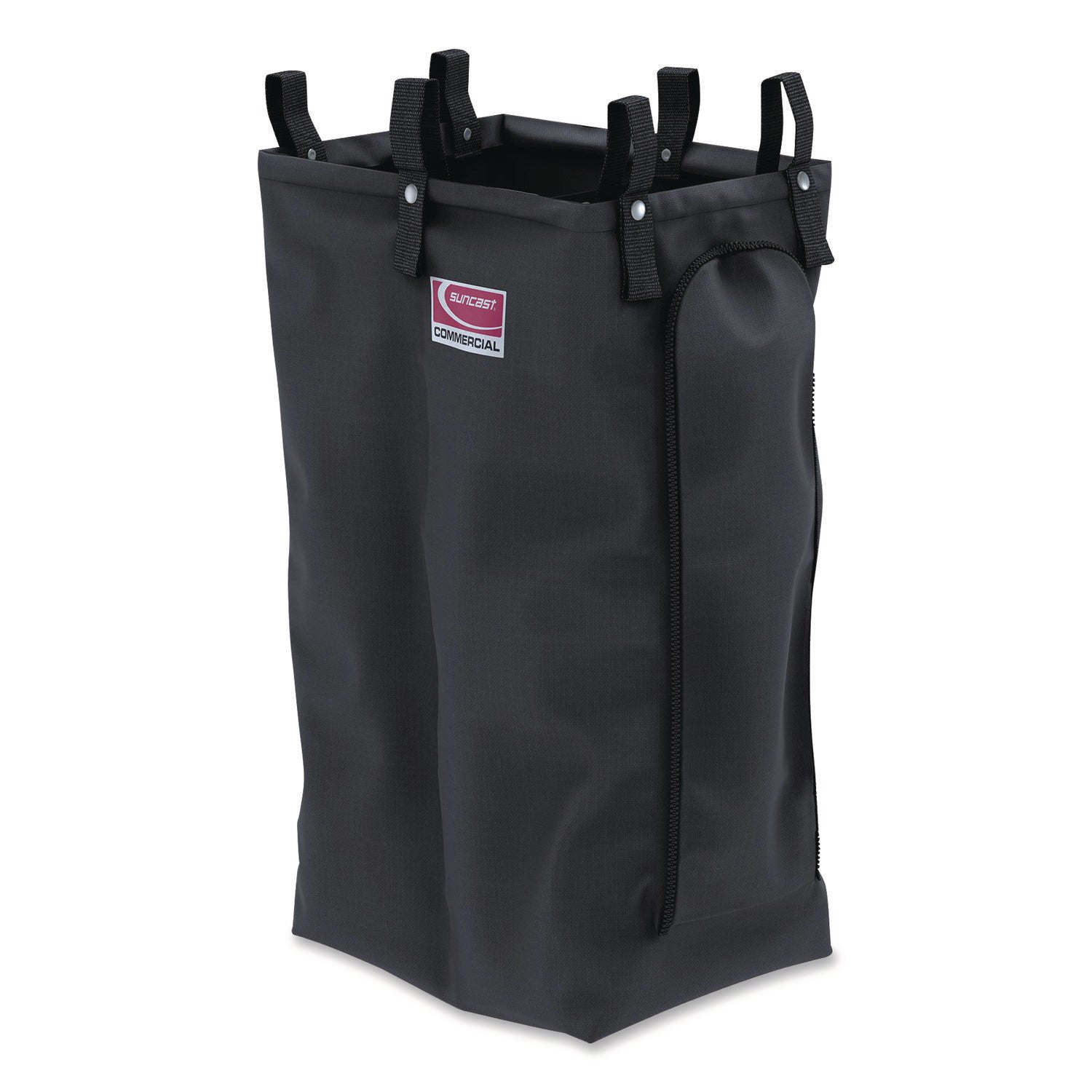 Suncast Commercial® Divided Bag for Suncast Commercial Full-Size and Compact-Size Housekeeping Carts, 25.4 gal, 15.6" x 12.52" x 29.95", Black - Bloom Skins