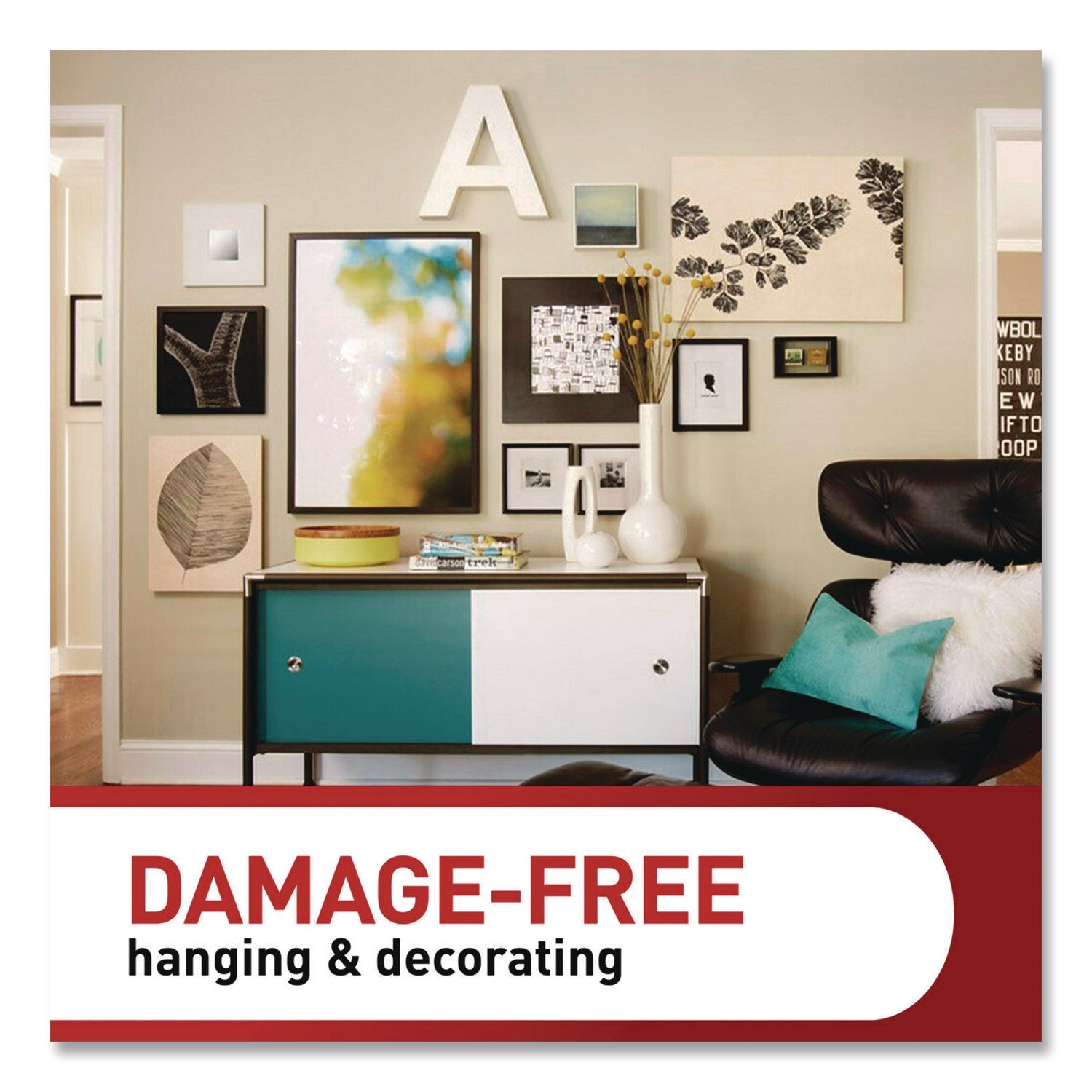 Command™ Picture Hanging Strips, X-Large, Removable, Holds up to 20 lbs per 4 Strips, Black, 8 Pairs/Pack