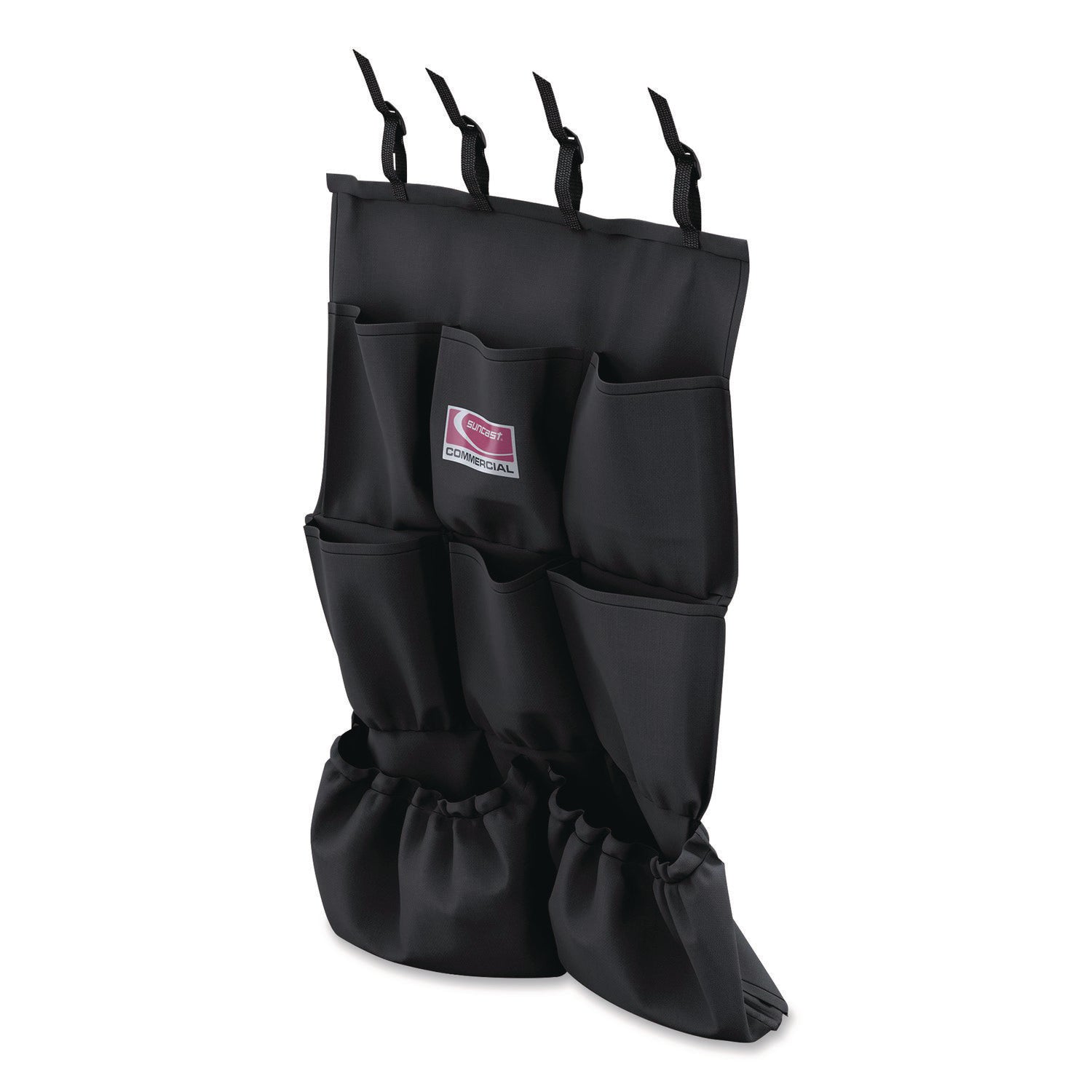 Suncast Commercial® 8-Pocket Organizer for Suncast Commercial Full-Size and Compact Housekeeping Carts, 19.5" x 1.67" x 26.83", Black - Bloom Skins