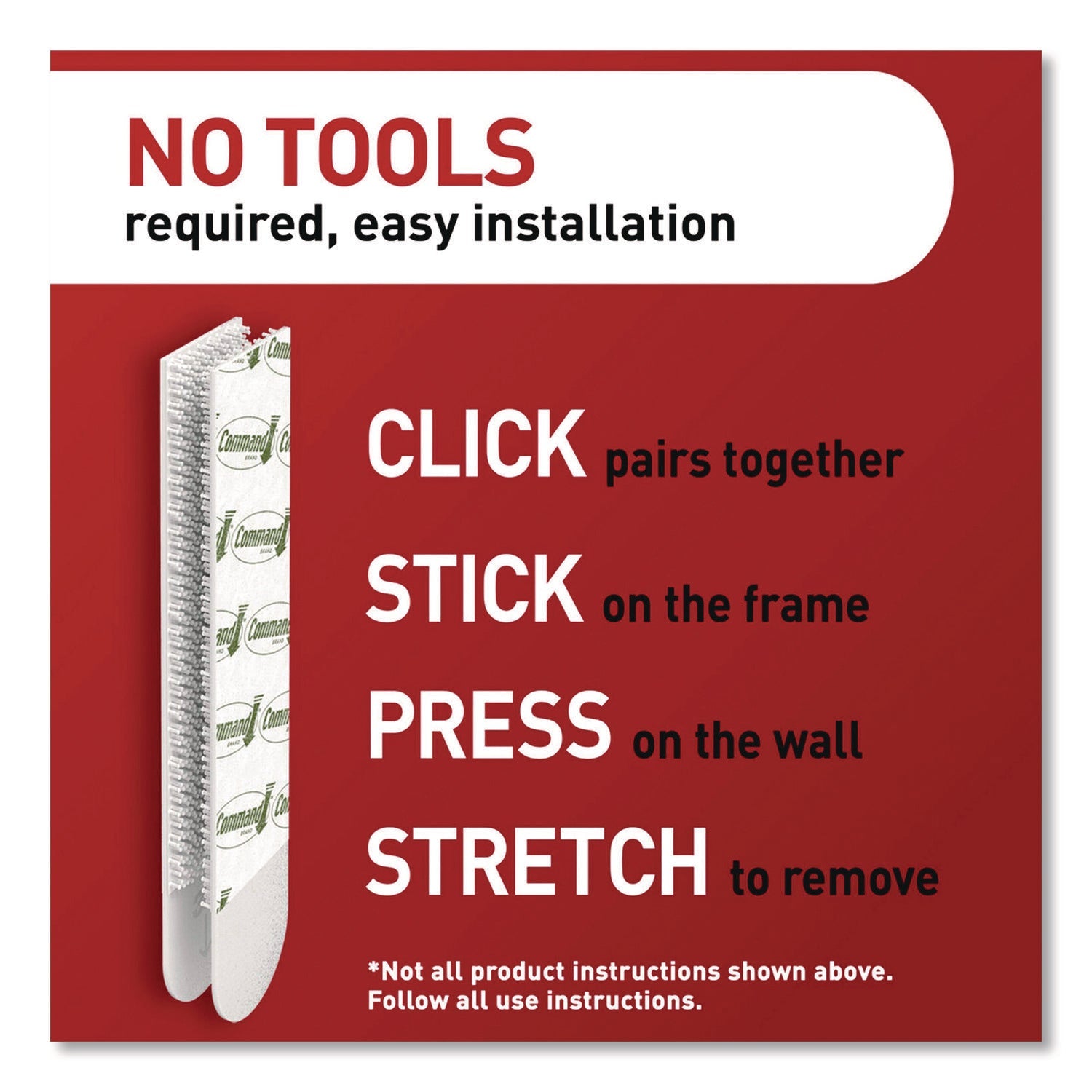Command™ Picture Hanging Strips, X-Large, Removable, Holds up to 20 lbs per 4 Strips, Black, 8 Pairs/Pack