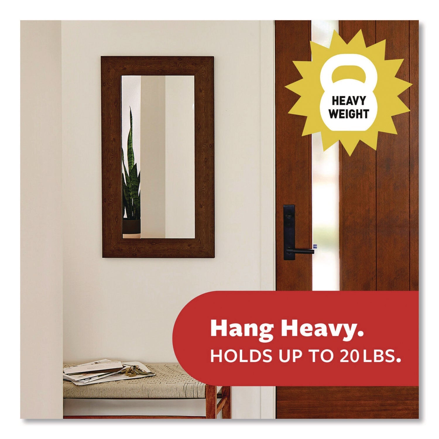Command™ Picture Hanging Strips, X-Large, Removable, Holds up to 20 lbs per 4 Strips, Black, 8 Pairs/Pack