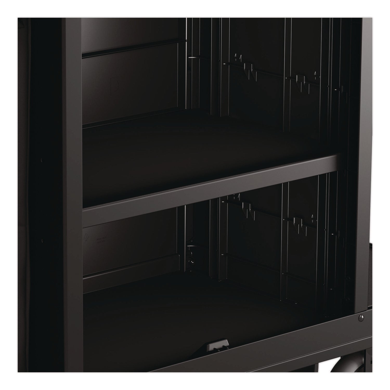 Suncast Commercial® Adjustable Shelf for Suncast Commercial Full-Size Housekeeping Carts HKC1000/HKC2000, Plastic, Black - Bloom Skins