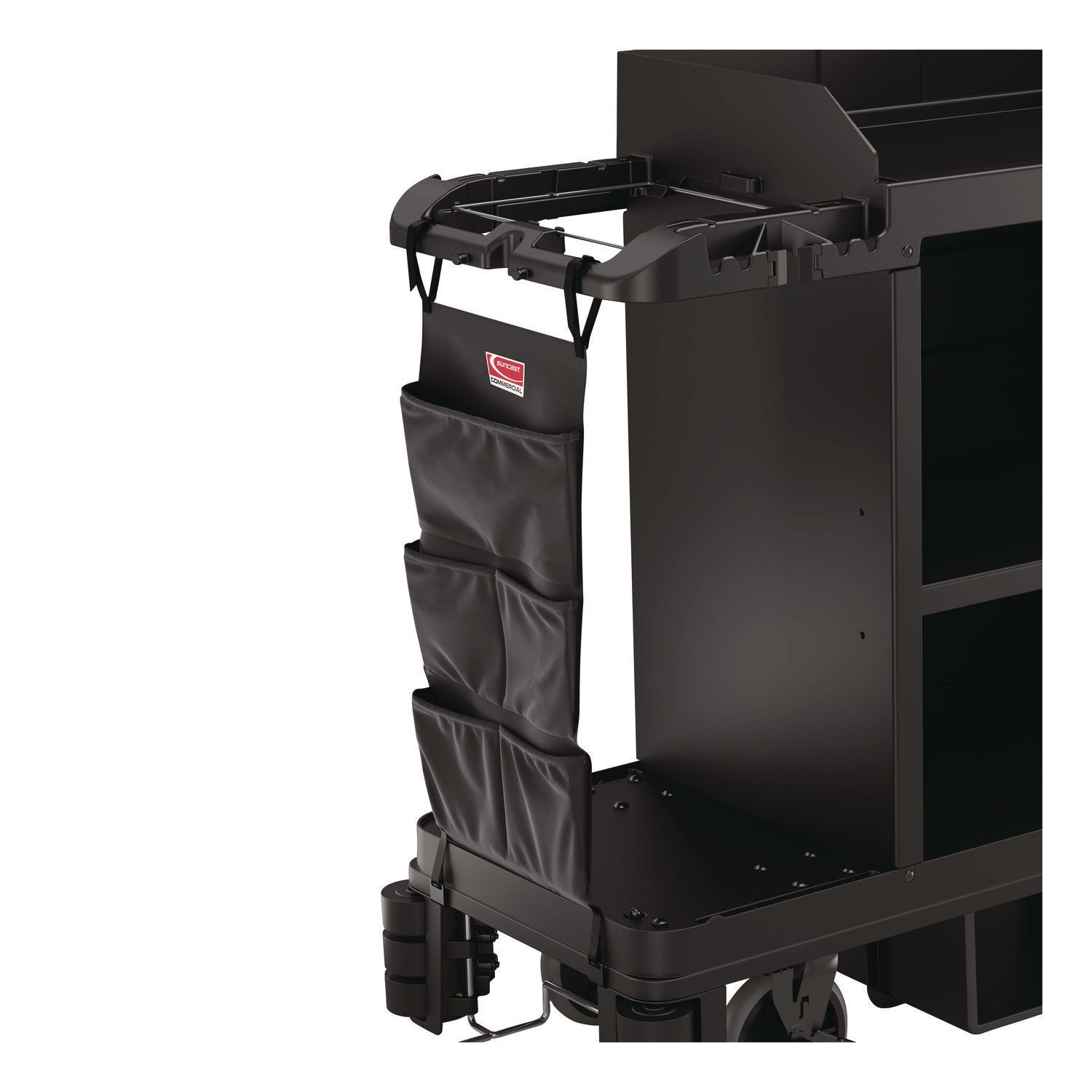 Suncast Commercial® Linen Strap Bag for Suncast Commercial Full-Size and Compact Housekeeping Carts, 16.25" x 1" x 31.75", Black - Bloom Skins