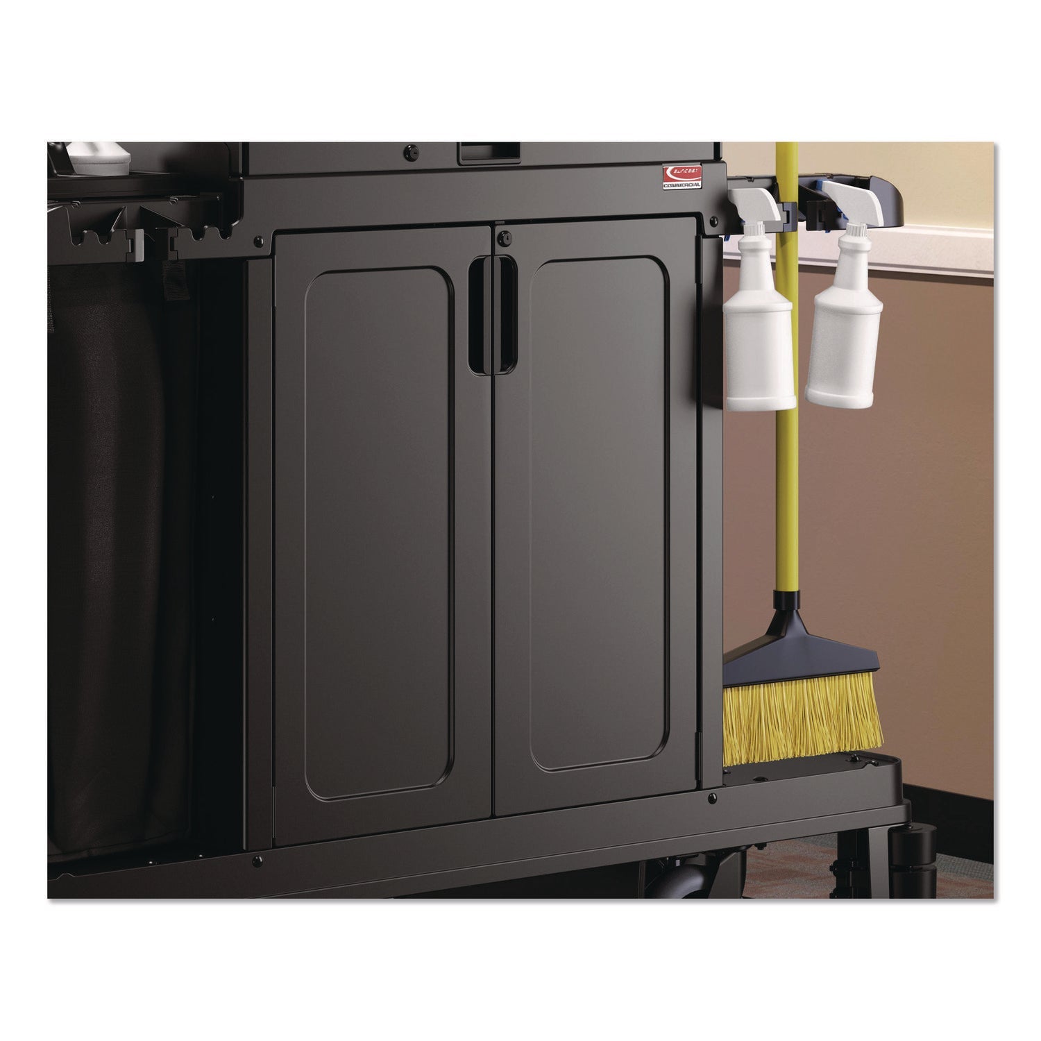 Suncast Commercial® Lockable Door Accessory for Suncast Commercial Full-Size Housekeeping Carts HKC1000/HKC2000, Plastic, Black - Bloom Skins