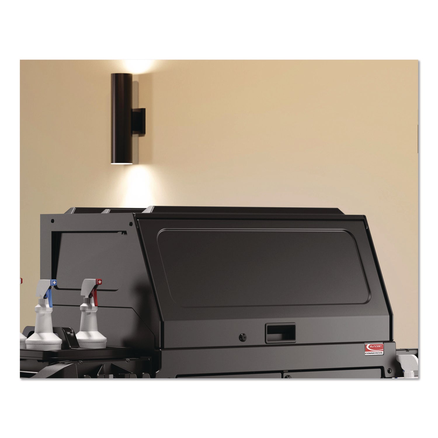 Suncast Commercial® Lockable Hood Accessory for Suncast Commercial Full-Size Housekeeping Carts HKC1000/HKC2000, Plastic, Black - Bloom Skins