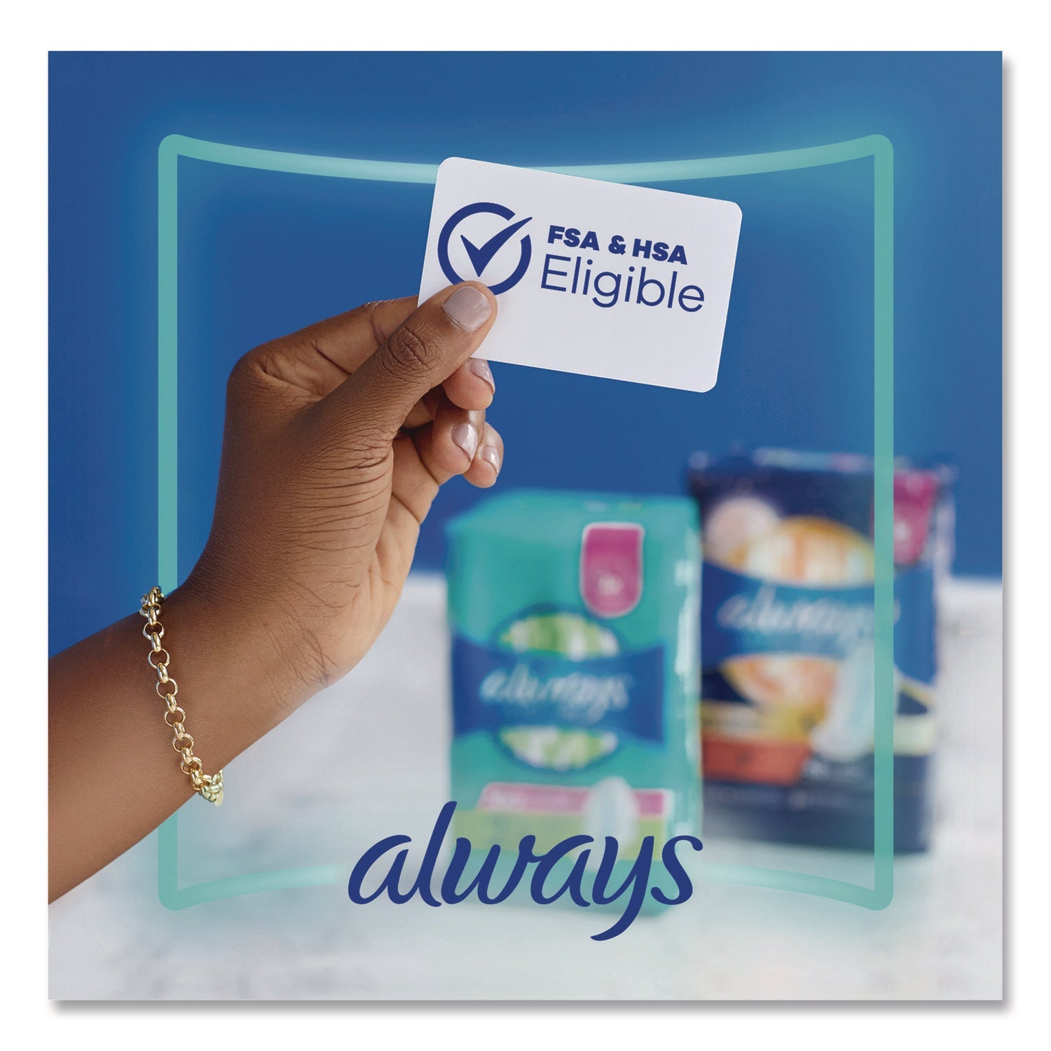 Always® Ultra Thin Pads with Wings, Size 1, Regular Absorbency, 22 Pads/Pack, 12 Packs/Carton