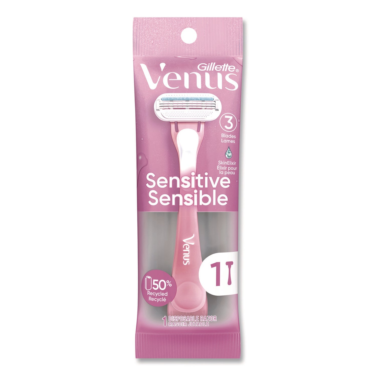 Gillette® Venus Sensitive Sensible Razors, 3 Blades, 36/Carton - Bloom Skins