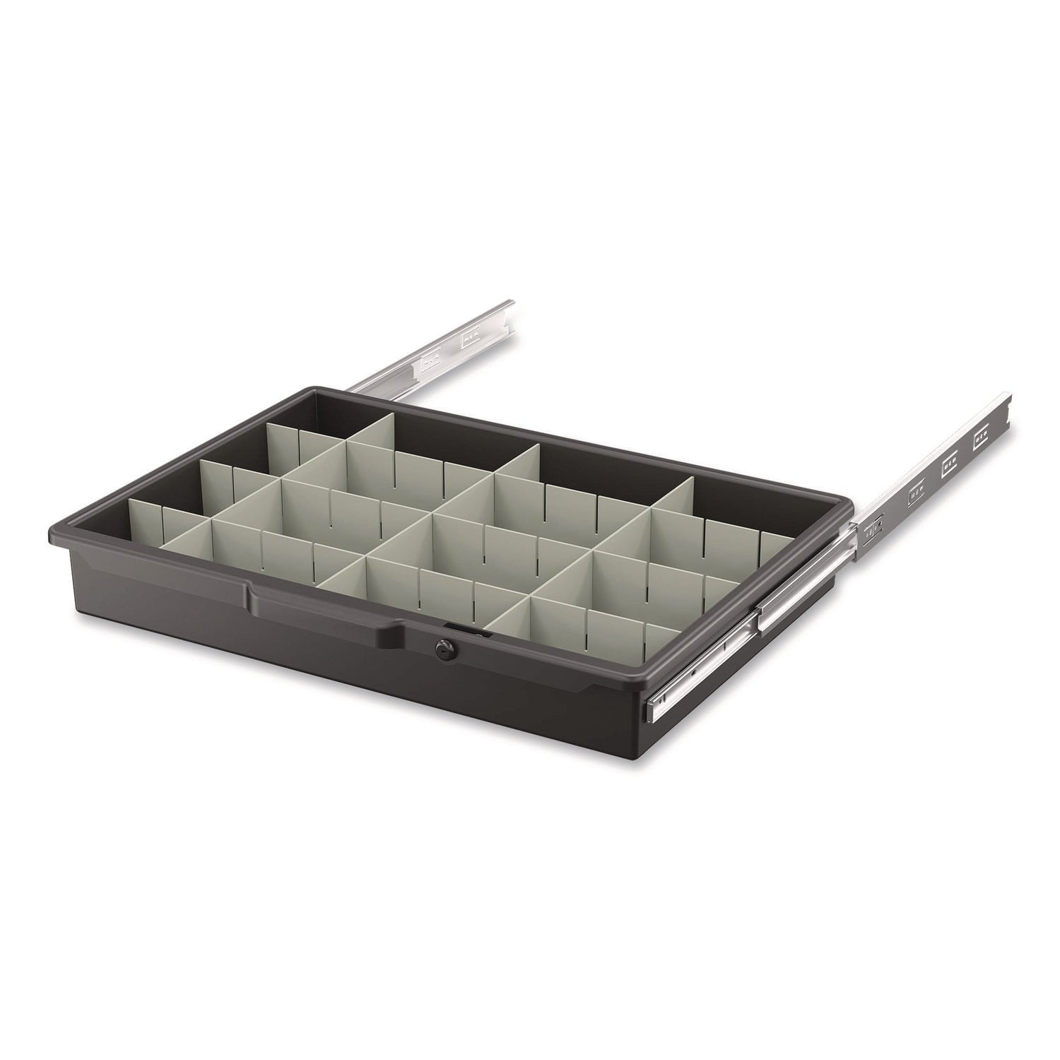 Suncast Commercial® Lockable Slide Drawer with Dividers for Suncast Commercial Full-Size Housekeeping Carts HKC1000/HKC2000, Plastic, Black - Bloom Skins