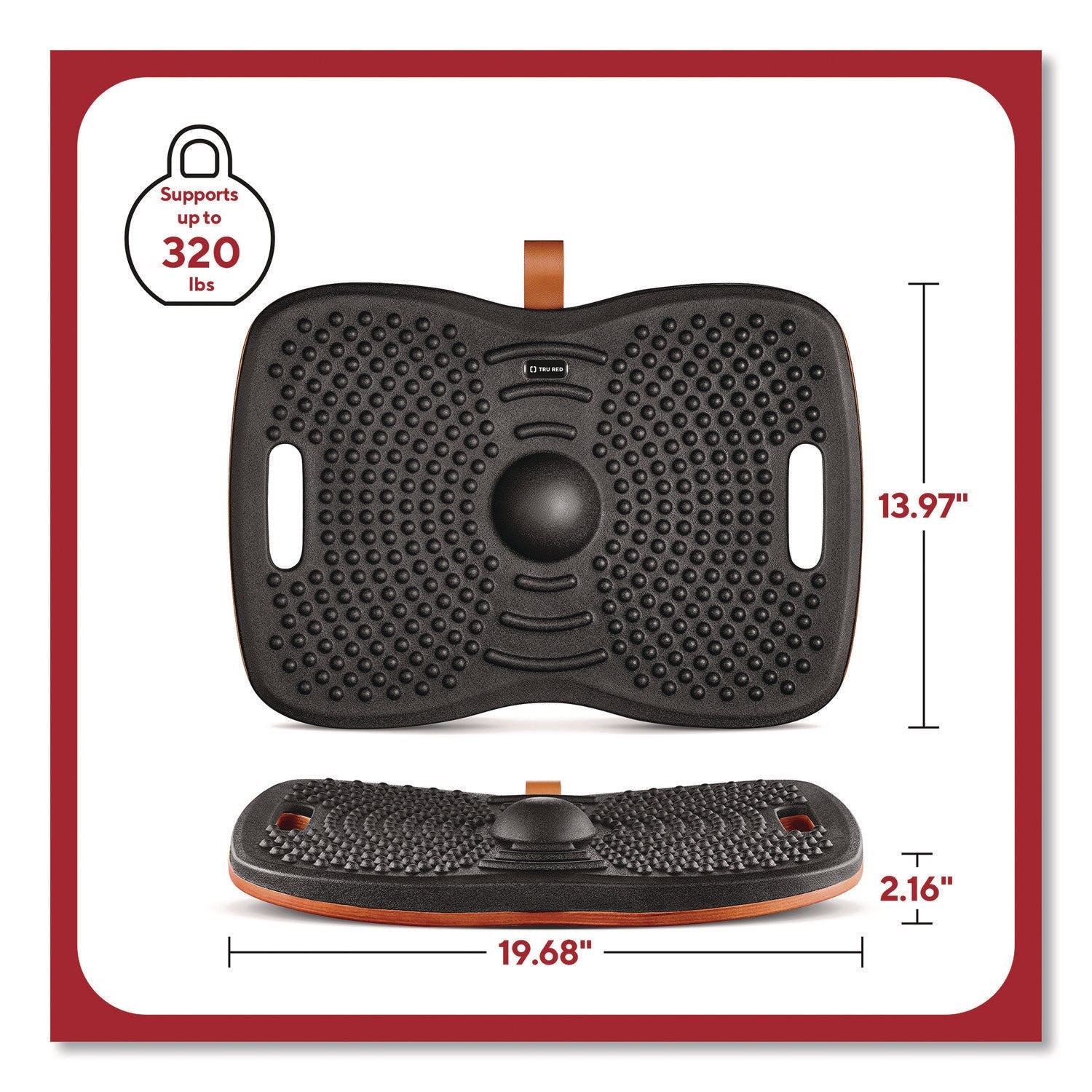 TRU RED™ Anti-Fatigue Balance Board, 19.68 x 13.97, Black - Bloom Skins