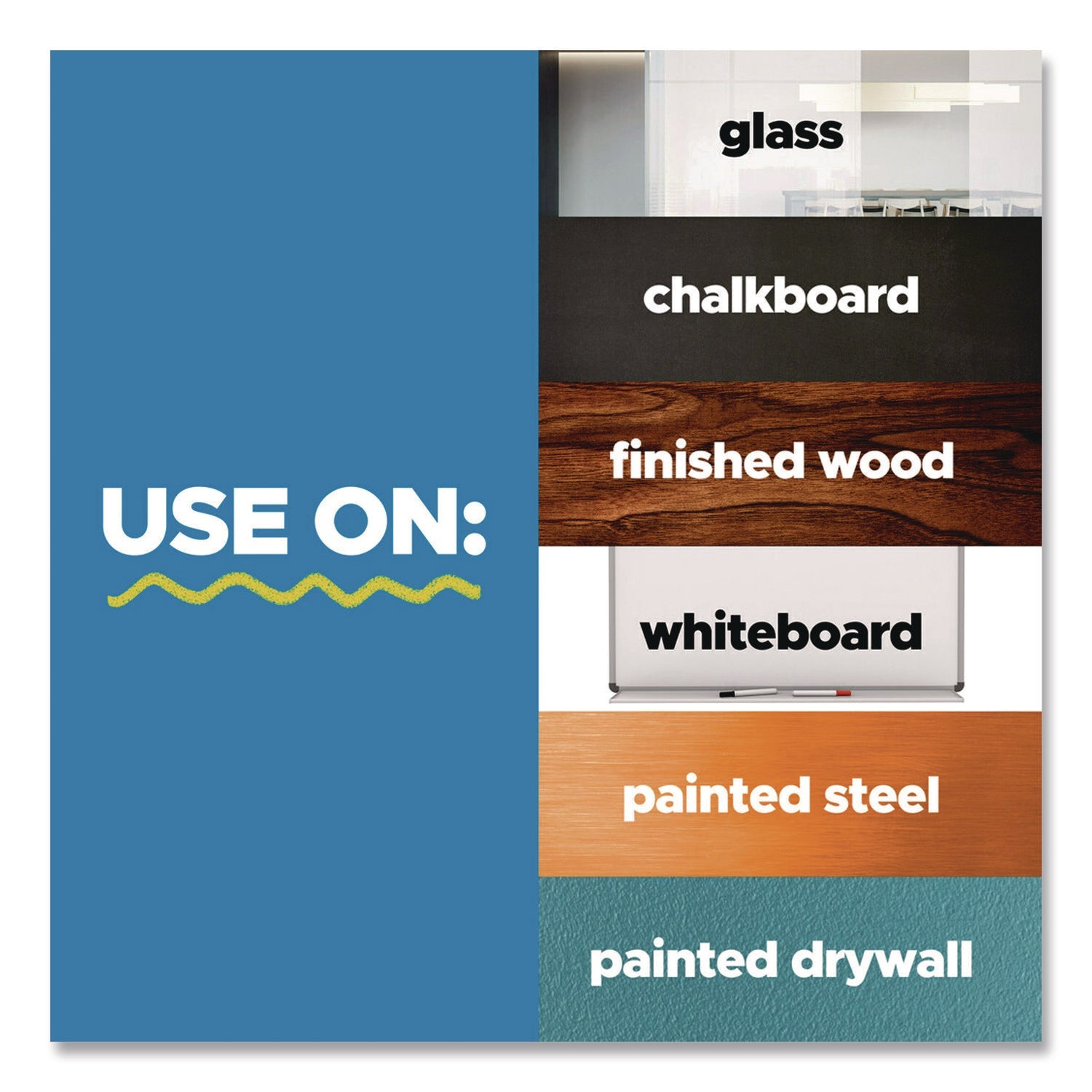 Post-it® Easy-Erase Whiteboard Sheets, Plastic Surface, 9.1 x 9.1, White, 2/Pack