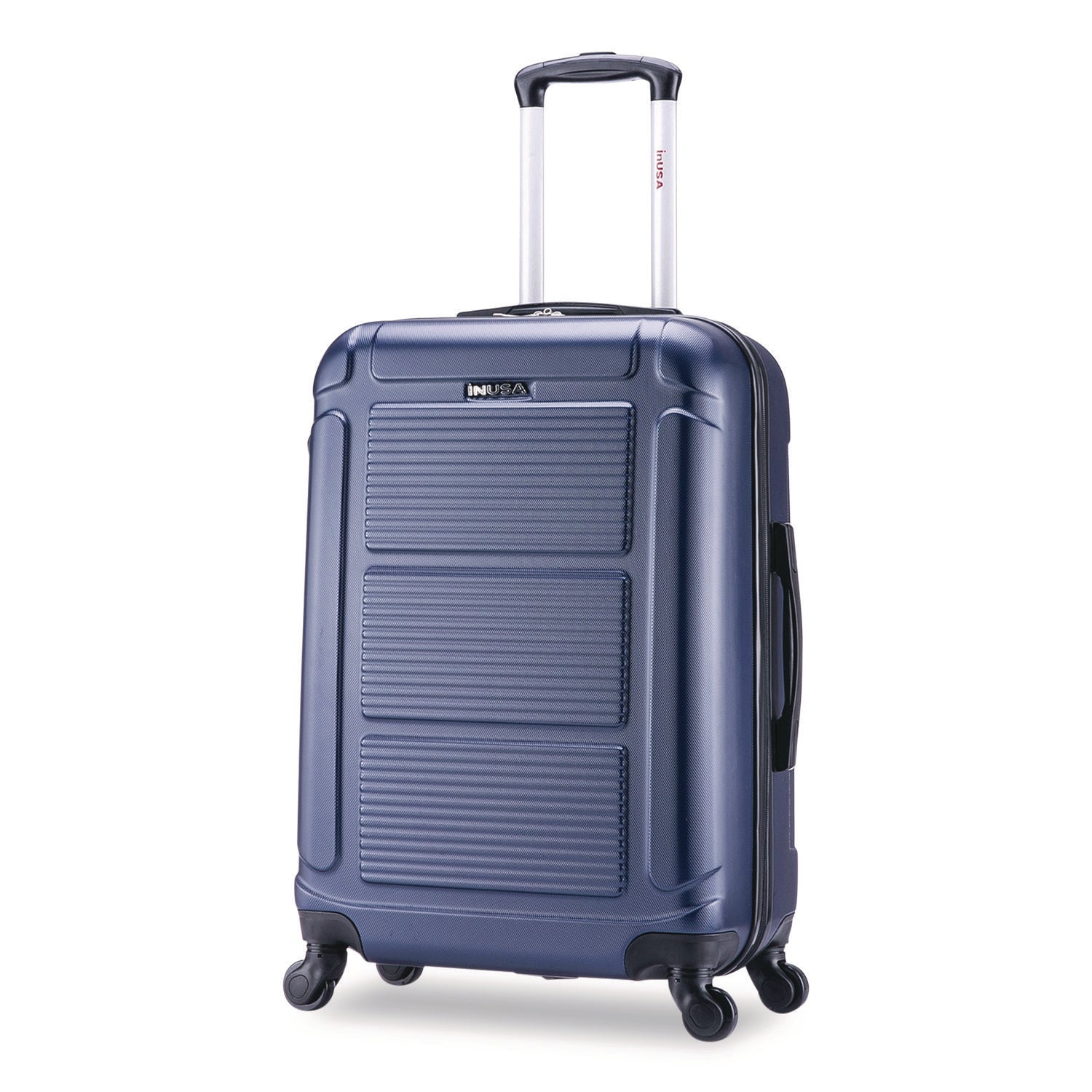 InUSA Luggage Pilot Hard Side Carry-On Suitcase, Four-Wheeled Spinner, 16.34 x 10.24 x 25.39, Blue - Bloom Skins