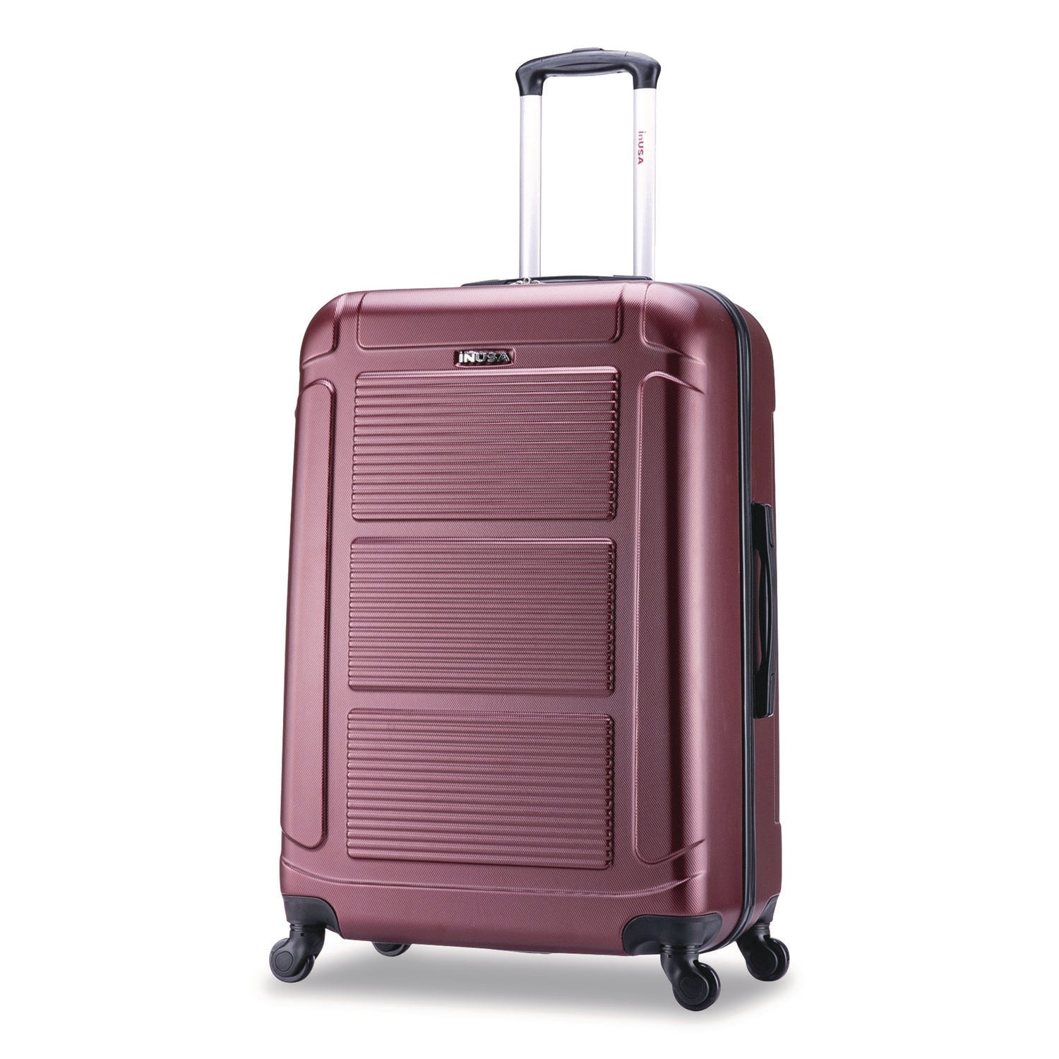 InUSA Luggage Pilot Hard Side Carry-On Suitcase, Four-Wheeled Spinner, 16.34 x 10.24 x 25.39, Wine - Bloom Skins