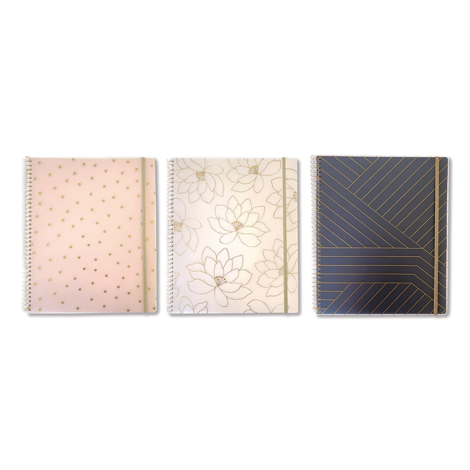 Carolina Pad® Keep It In Line Notebook Organizer, Medium/College Rule, Randomly Assorted Cover Colors and Designs, (100) 11.5 x 9 Sheets - Bloom Skins