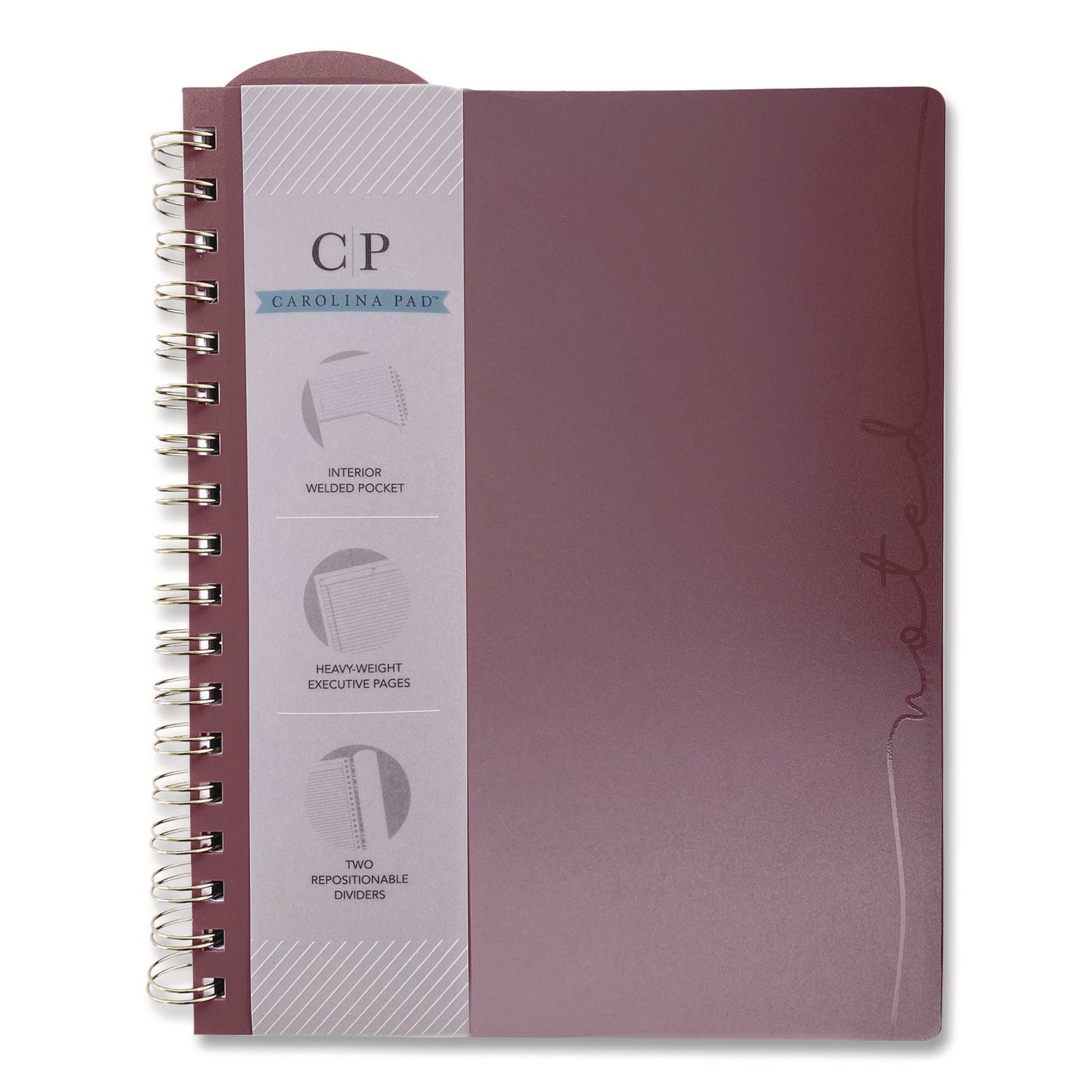Carolina Pad® Noted Neutrals Ideal Notebook, Management Format with Narrow Ruling, Randomly Assorted Cover Colors, (100) 9.5 x 7.35 Sheets - Bloom Skins
