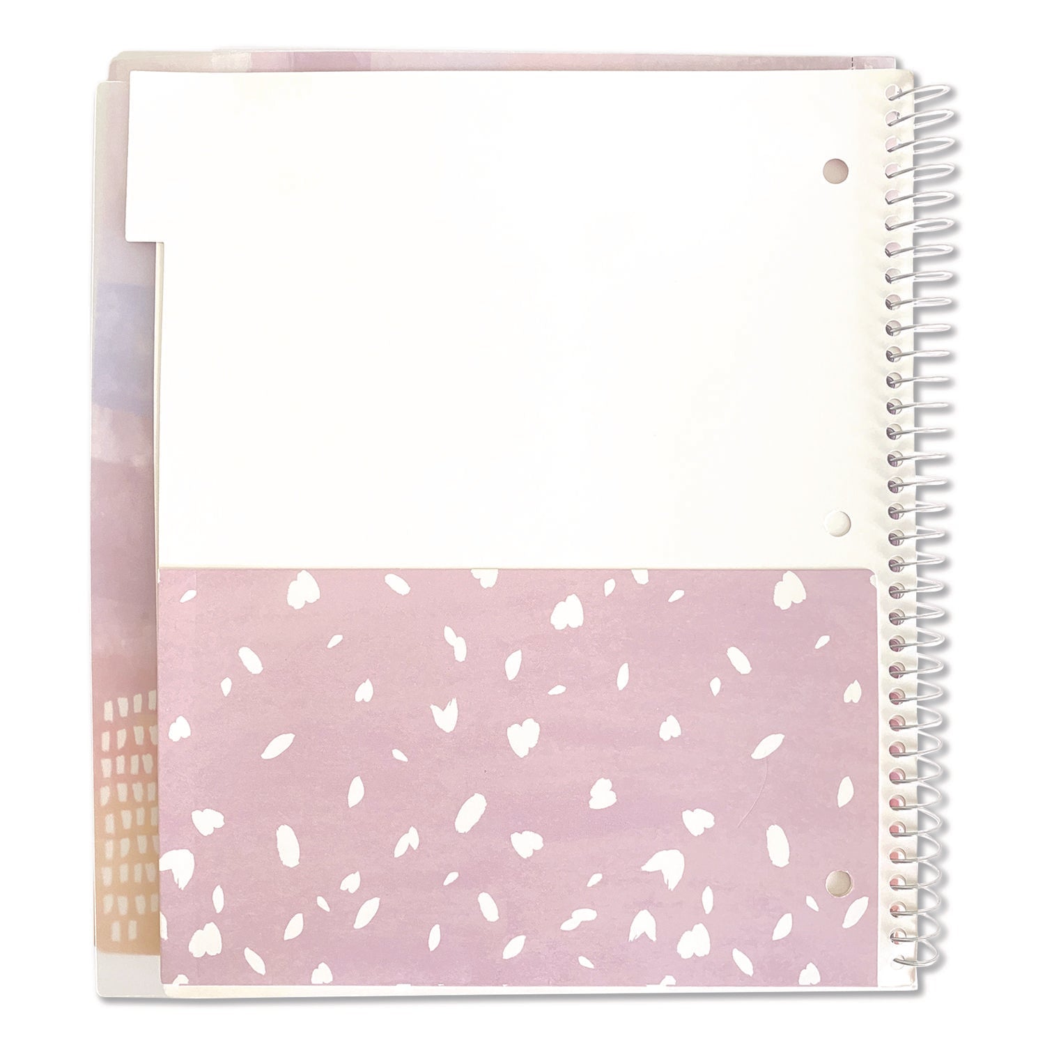 Carolina Pad® Silver Lining Five-Subject Spiral Notebook, Medium/College Rule, Randomly Assorted Cover Color/Design, (150) 11 x 9 Sheets - Bloom Skins