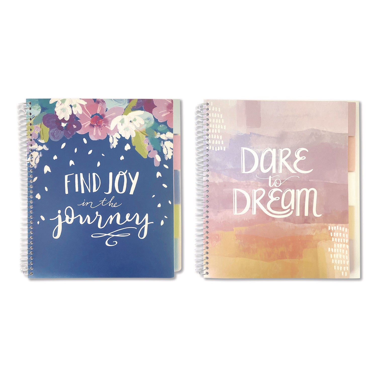 Carolina Pad® Silver Lining Five-Subject Spiral Notebook, Medium/College Rule, Randomly Assorted Cover Color/Design, (150) 11 x 9 Sheets - Bloom Skins