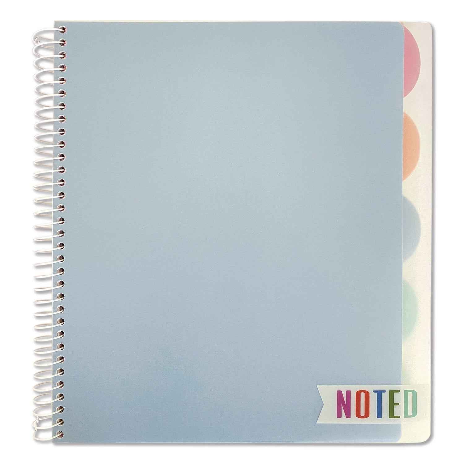 Carolina Pad® Noted Five-Subject Spiral Notebook, Medium/College Rule, Randomly Assorted Cover Color, (150) 11 x 8.5 Sheets