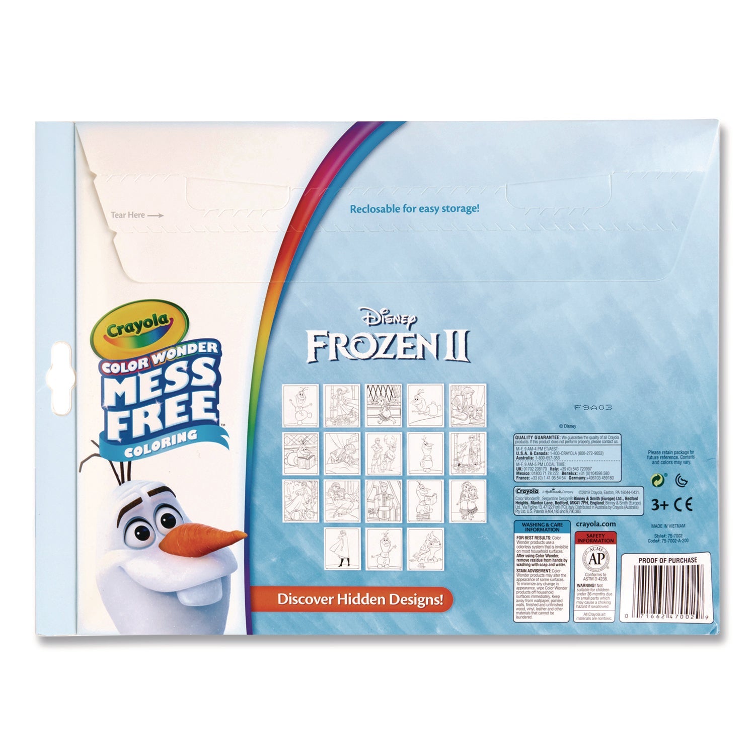Crayola® Disney Frozen 2 Color Wonder Kit, (18) Coloring Pages, (5) Frozen 2 Collection Markers