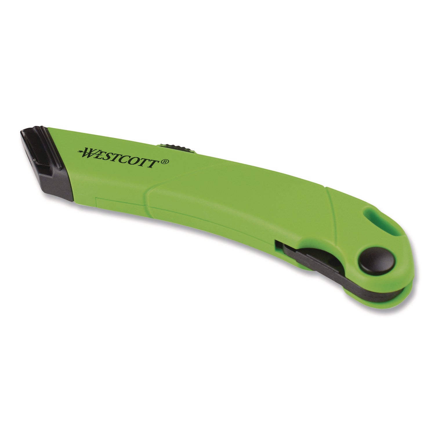 Westcott® Ceramic Safety Cutter with Fold-Out Film Cutter, Plastic Handle, Green - Bloom Skins