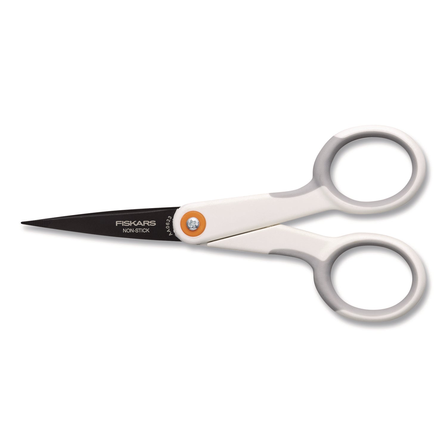 Fiskars® SoftGrip Nonstick Scissors, 5" Long, Straight White/Gray Handle - Bloom Skins