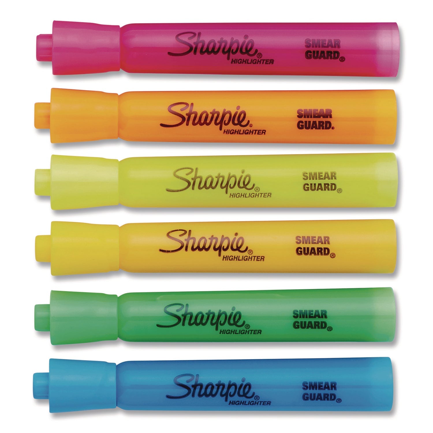 Sharpie® Smear Guard Tank Highlighters, Assorted Ink, Chisel Tip, Assorted Barrel, 20/Pack - Bloom Skins