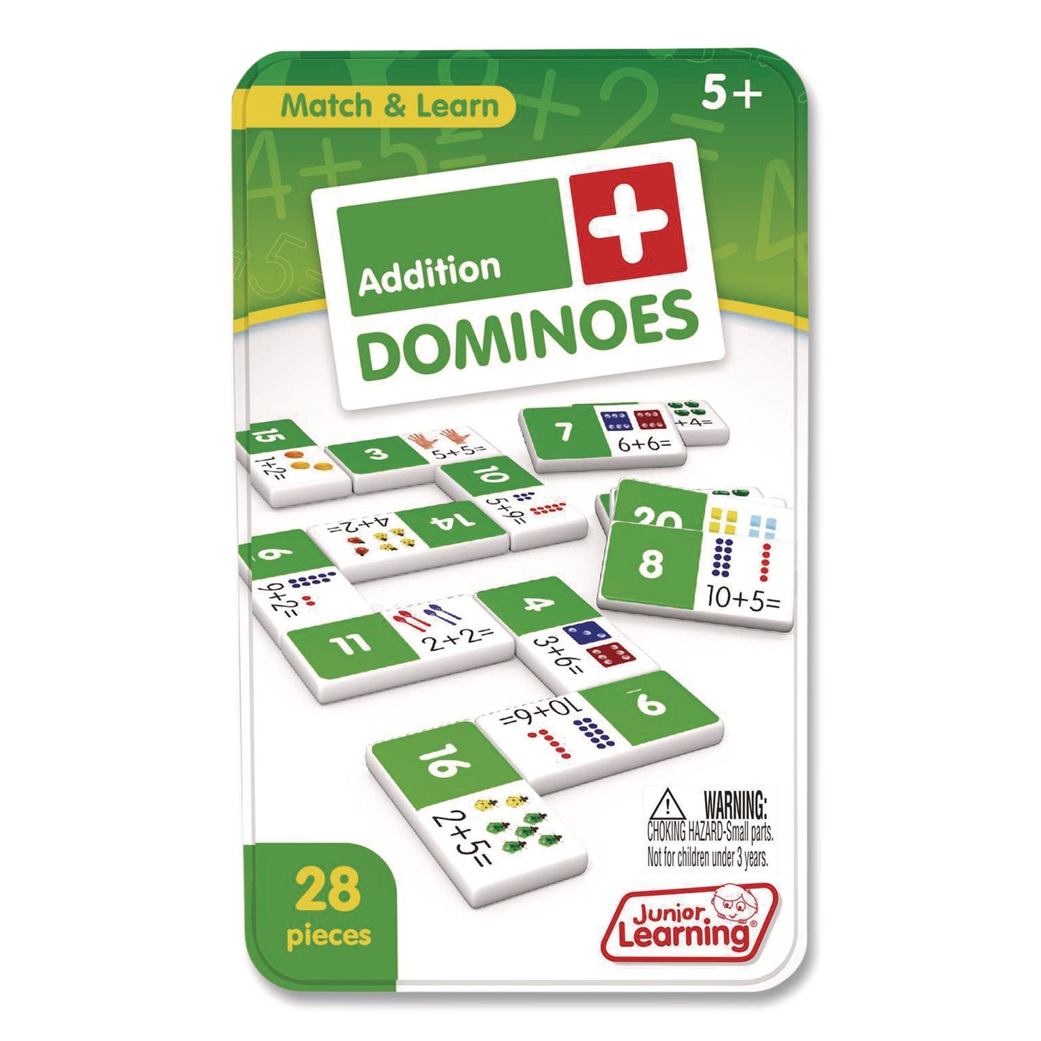 Junior Learning Inc® Addition Dominoes, Ages 5 to 10 - Bloom Skins