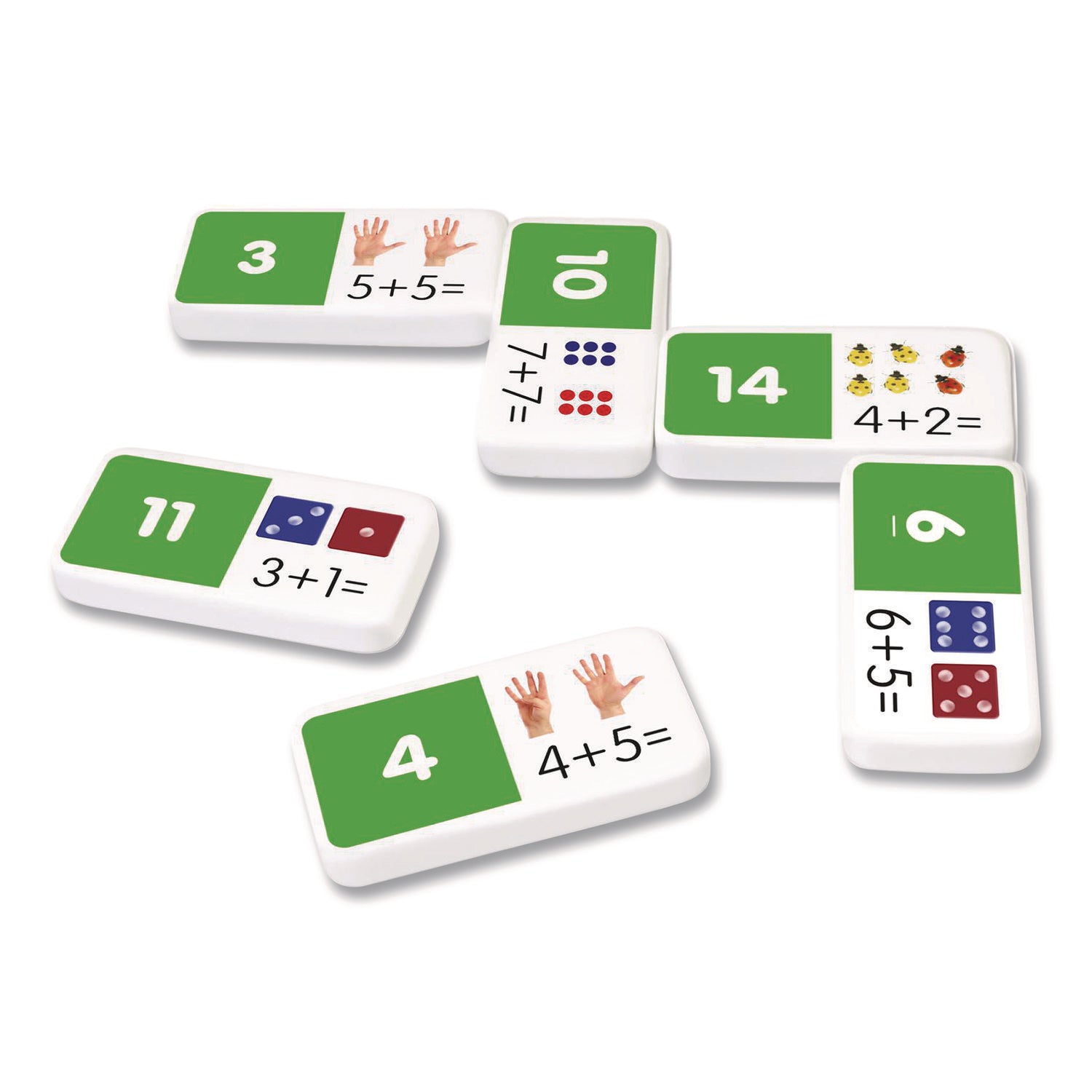 Junior Learning Inc® Addition Dominoes, Ages 5 to 10 - Bloom Skins