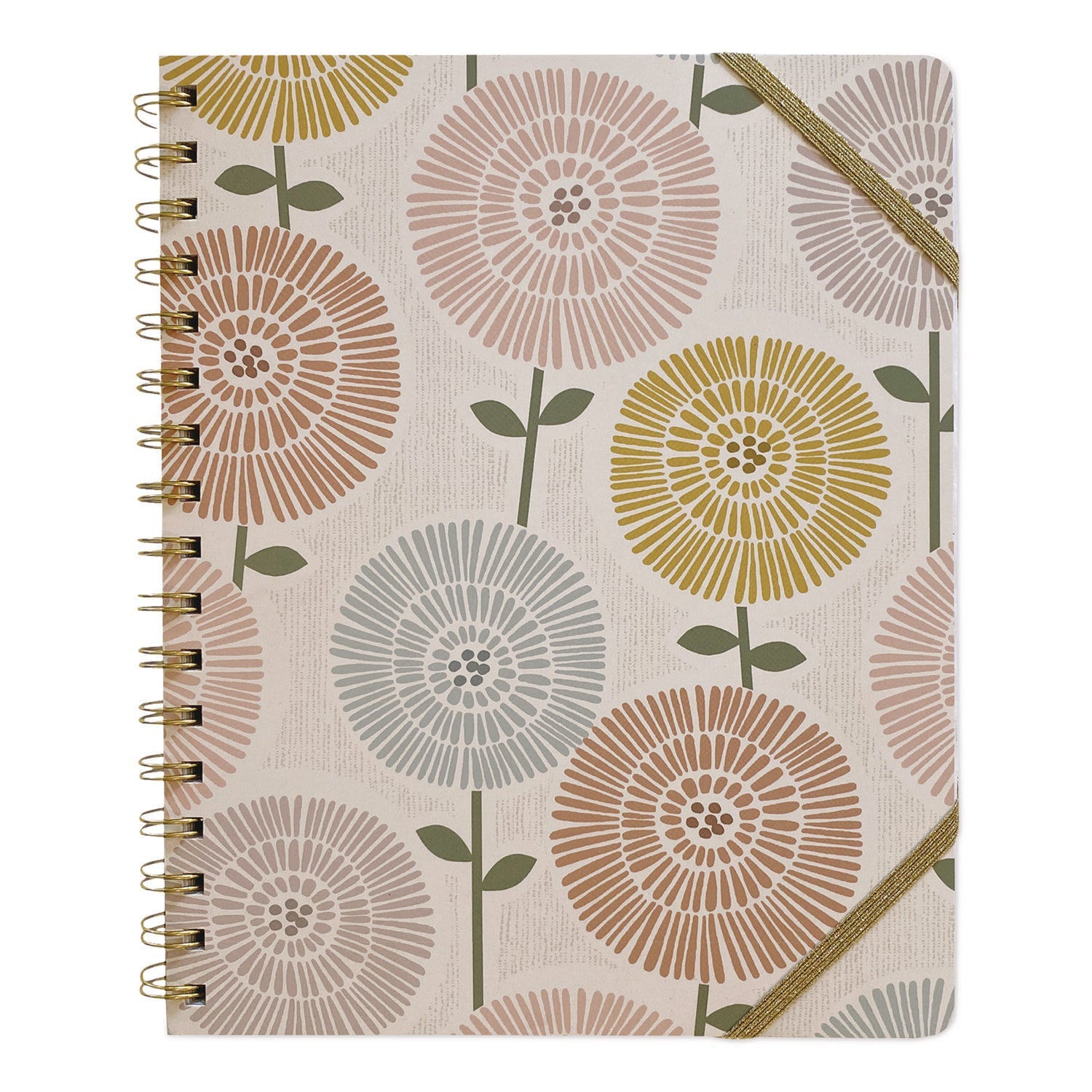 Carolina Pad® Down to Earth Ideal Notebook, 3 Sections, Medium/College Rule, Randomly Assorted Cover Colors/Designs, (100) 8.75 x 7 Sheets - Bloom Skins