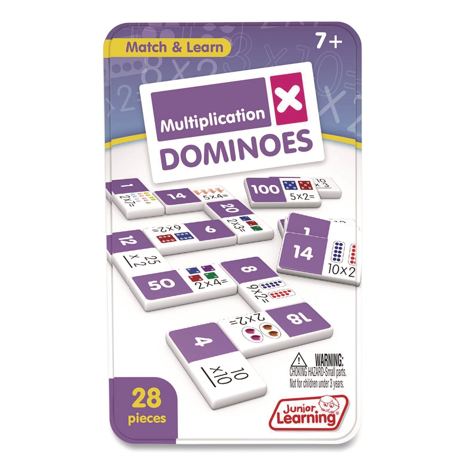 Junior Learning Inc® Multiplication Dominoes, Ages 7 to 9 - Bloom Skins